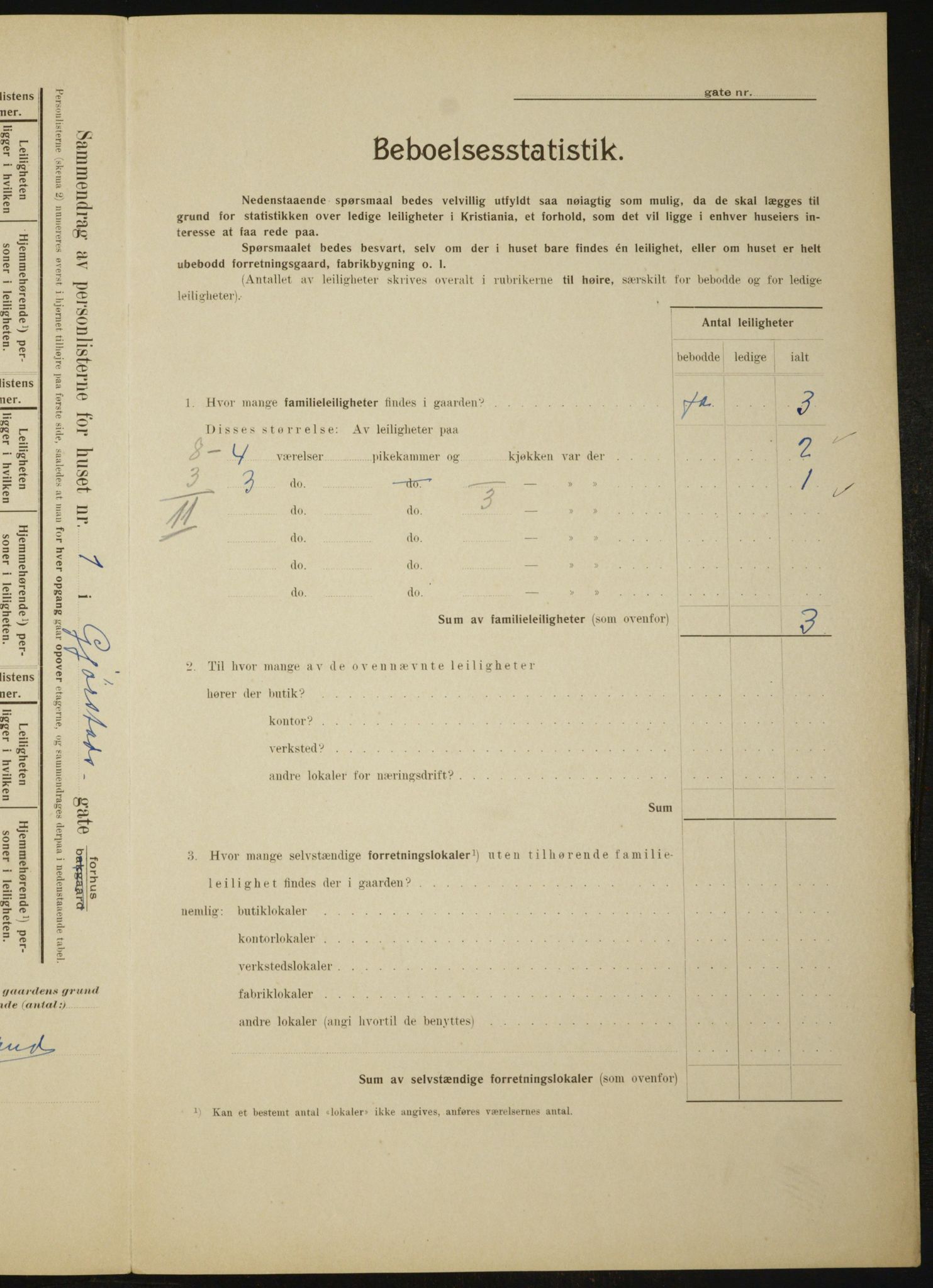 OBA, Municipal Census 1910 for Kristiania, 1910, p. 27834