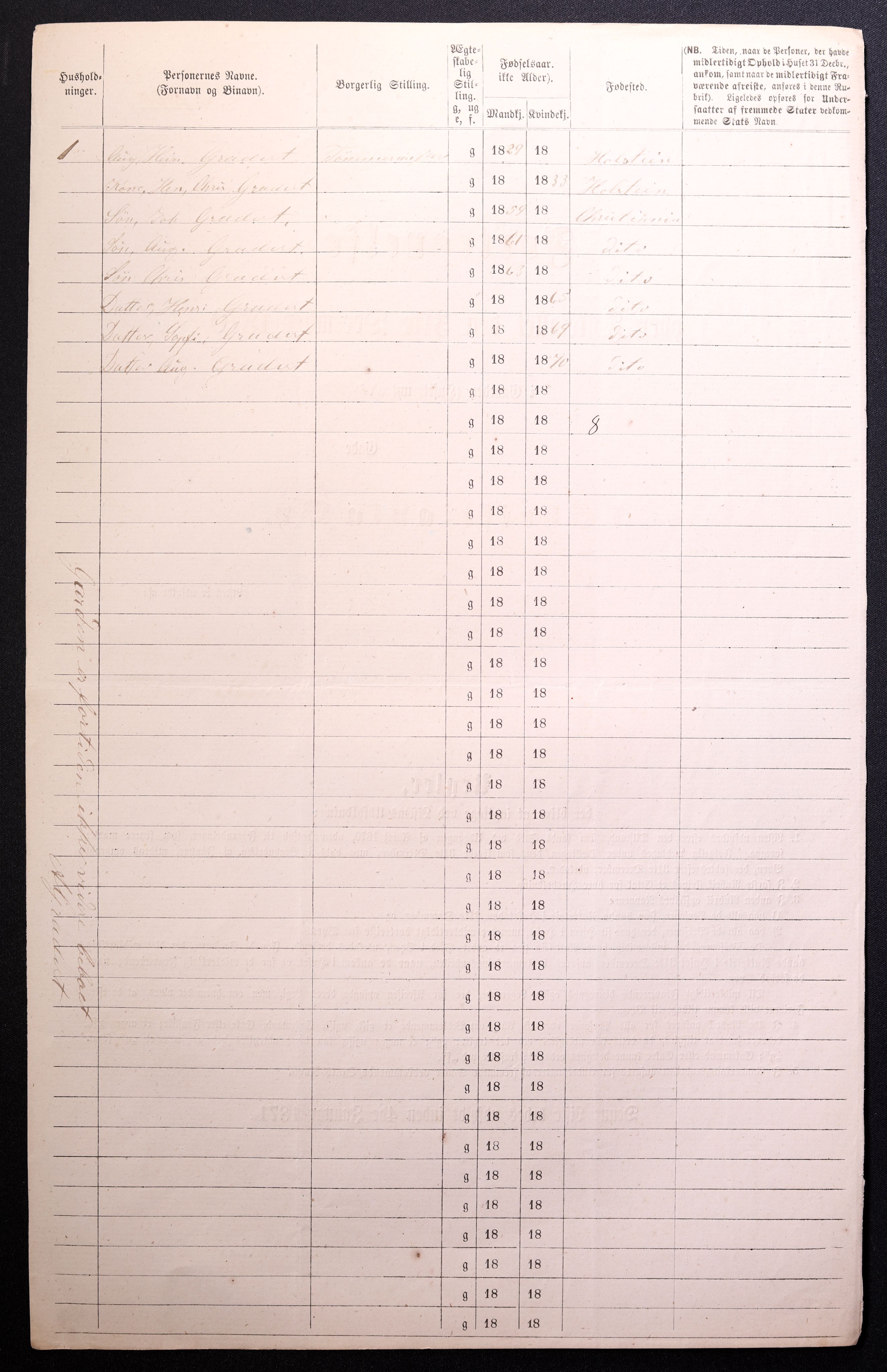 RA, 1870 census for 0301 Kristiania, 1870, p. 4331