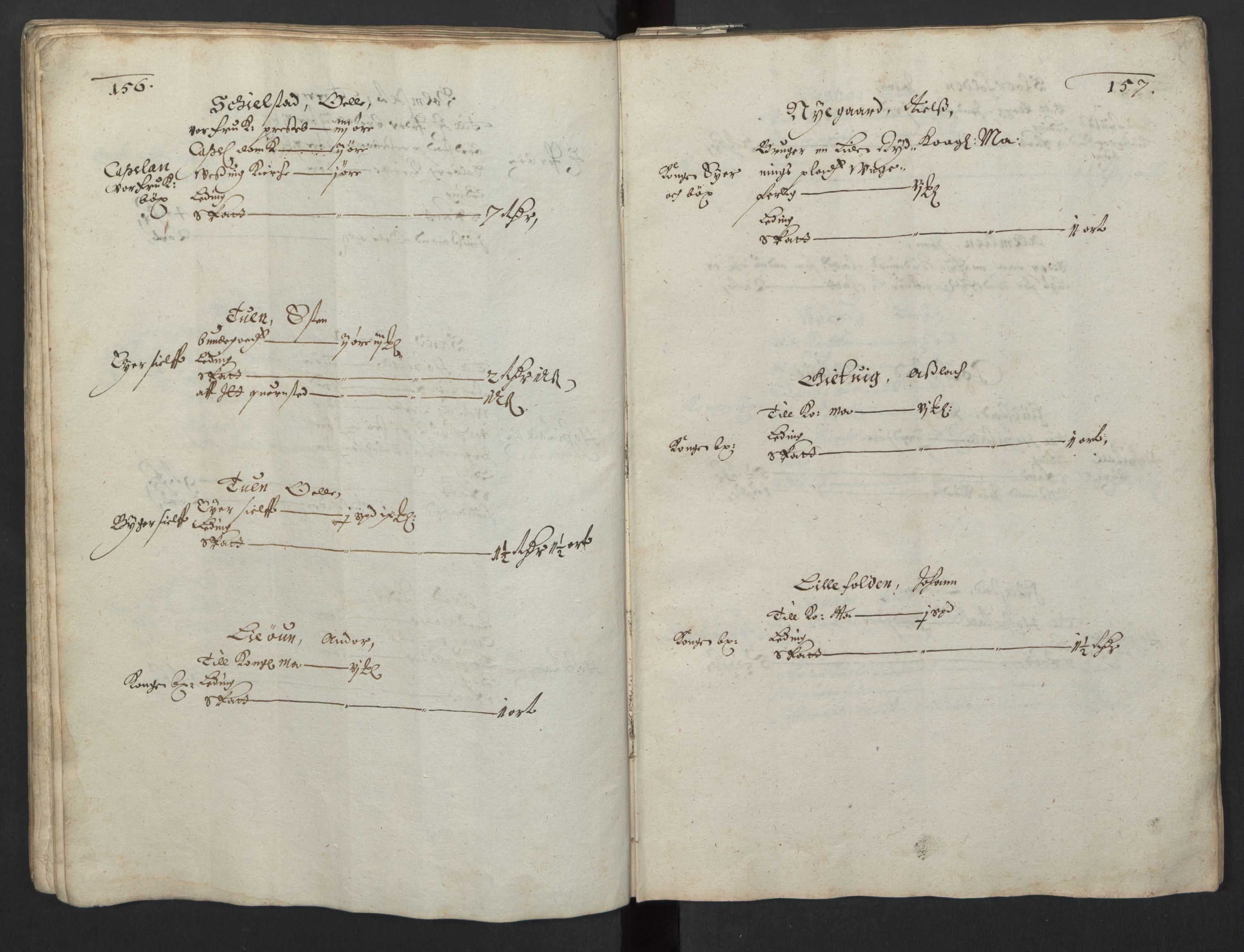 Rentekammeret inntil 1814, Realistisk ordnet avdeling, AV/RA-EA-4070/L/L0029/0001: Trondheim lagdømme: / Alminnelig jordebok og skattemanntall - Inderøy, 1661, p. 156-157