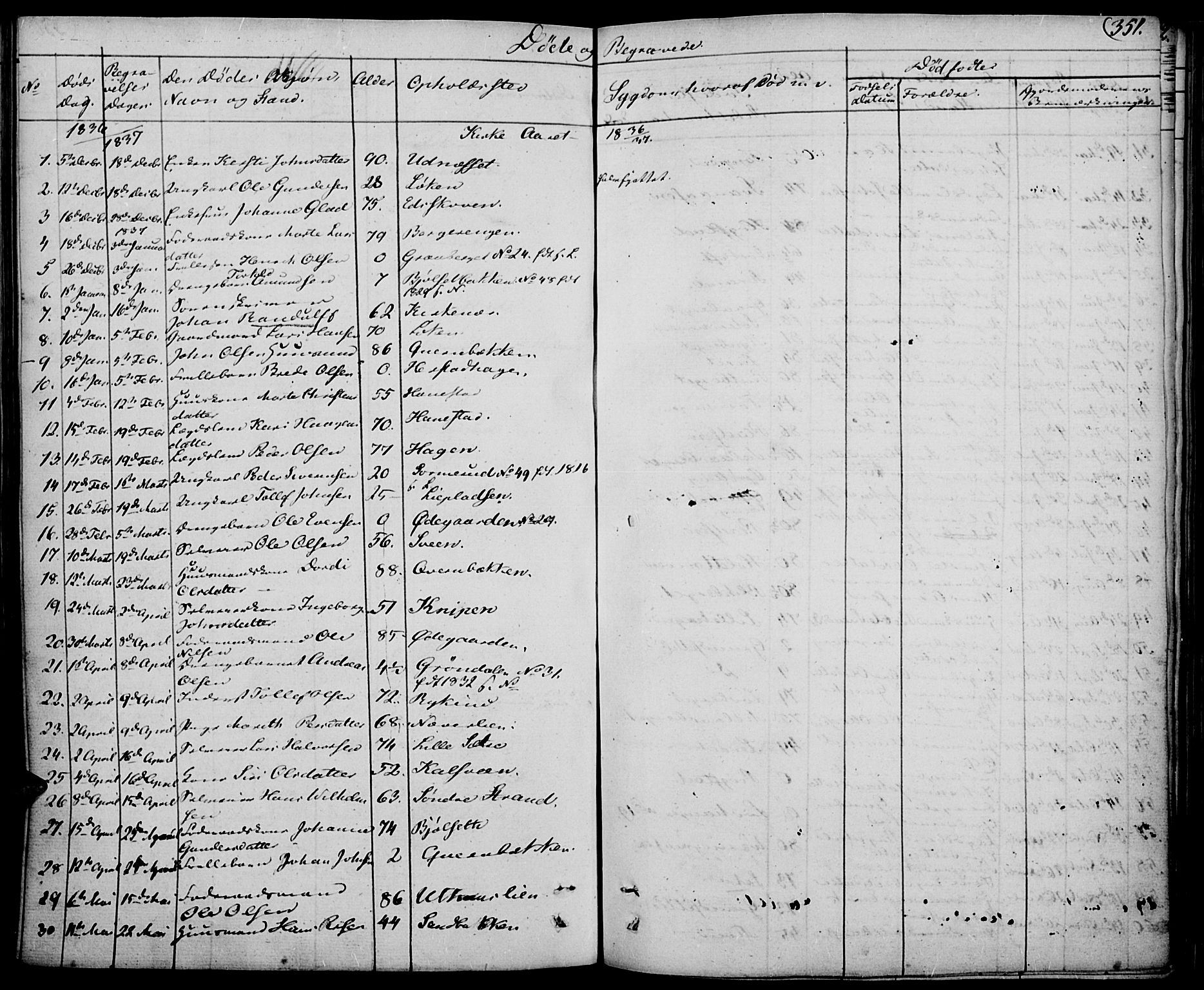 Elverum prestekontor, SAH/PREST-044/H/Ha/Haa/L0008: Parish register (official) no. 8, 1830-1842, p. 351