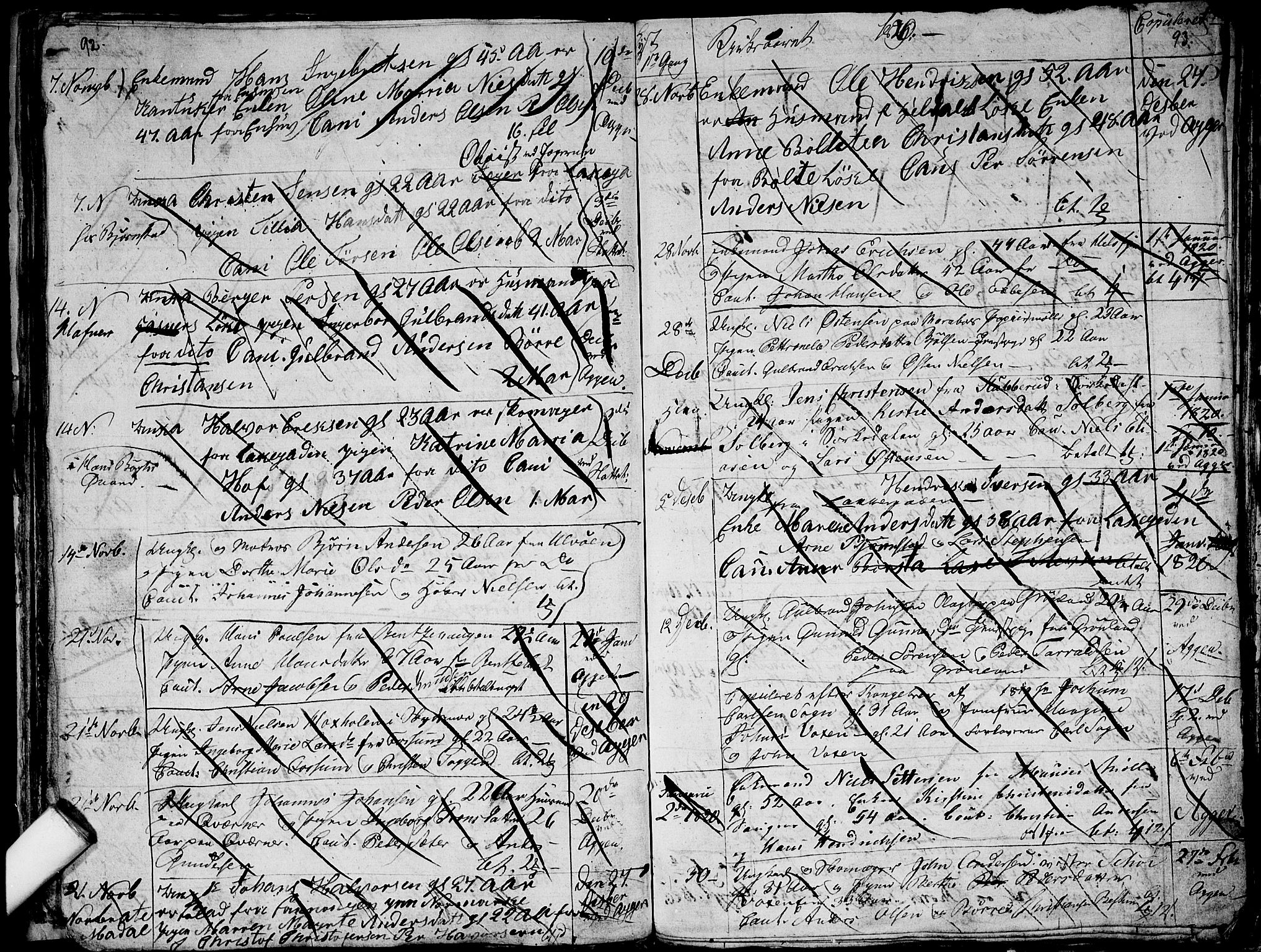 Aker prestekontor kirkebøker, SAO/A-10861/G/L0001: Parish register (copy) no. 1, 1796-1826, p. 92-93