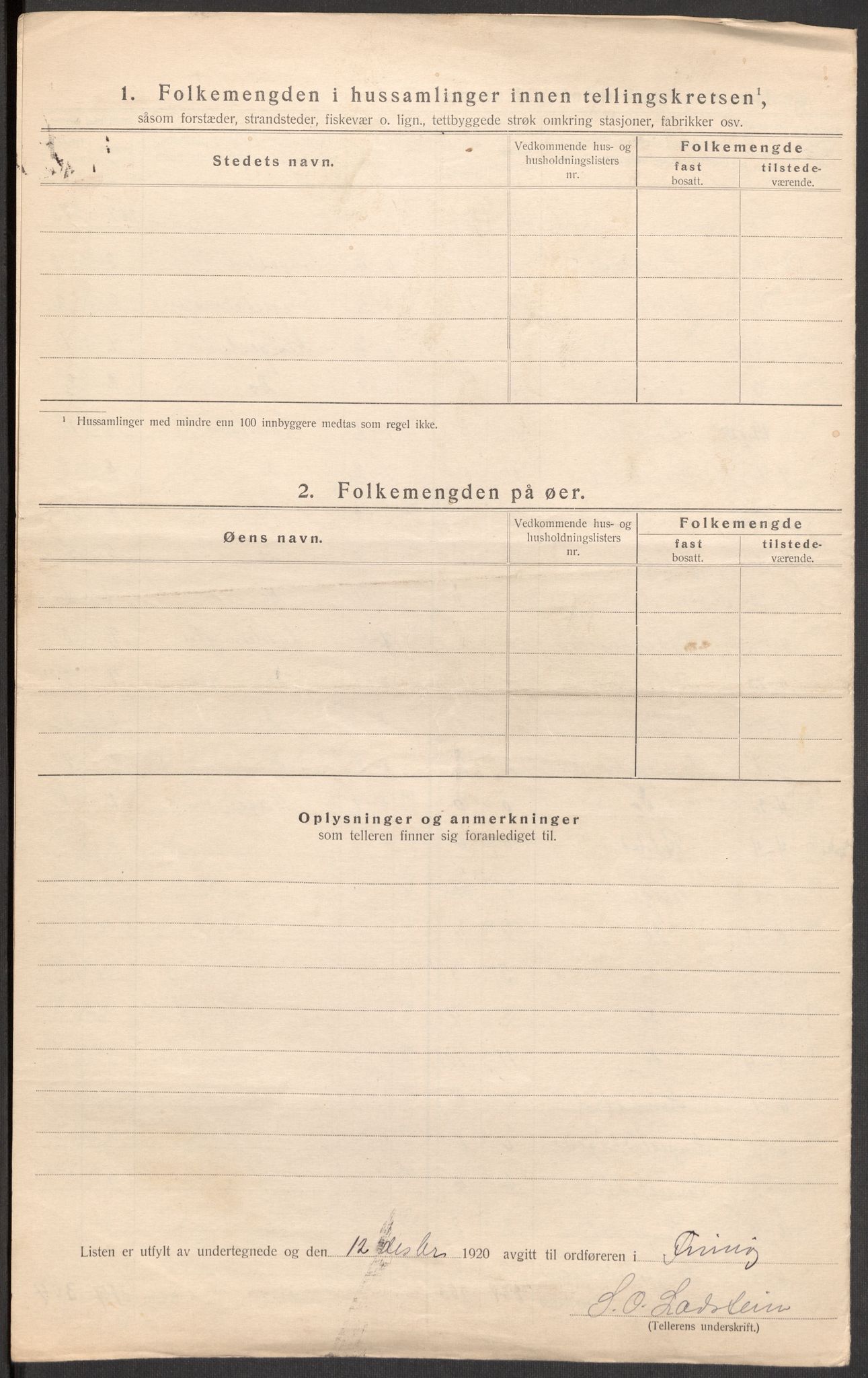 SAST, 1920 census for Finnøy, 1920, p. 11