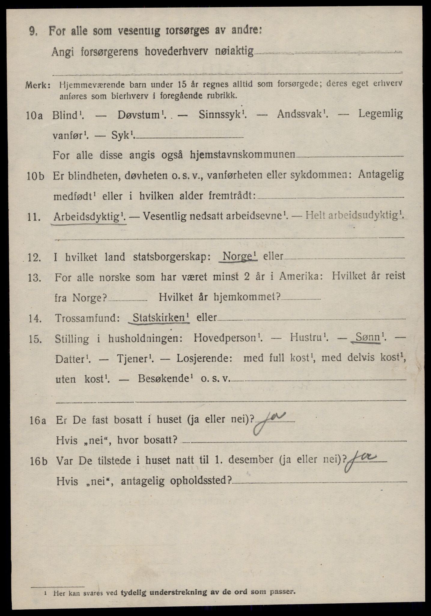 SAT, 1920 census for Hen, 1920, p. 1431