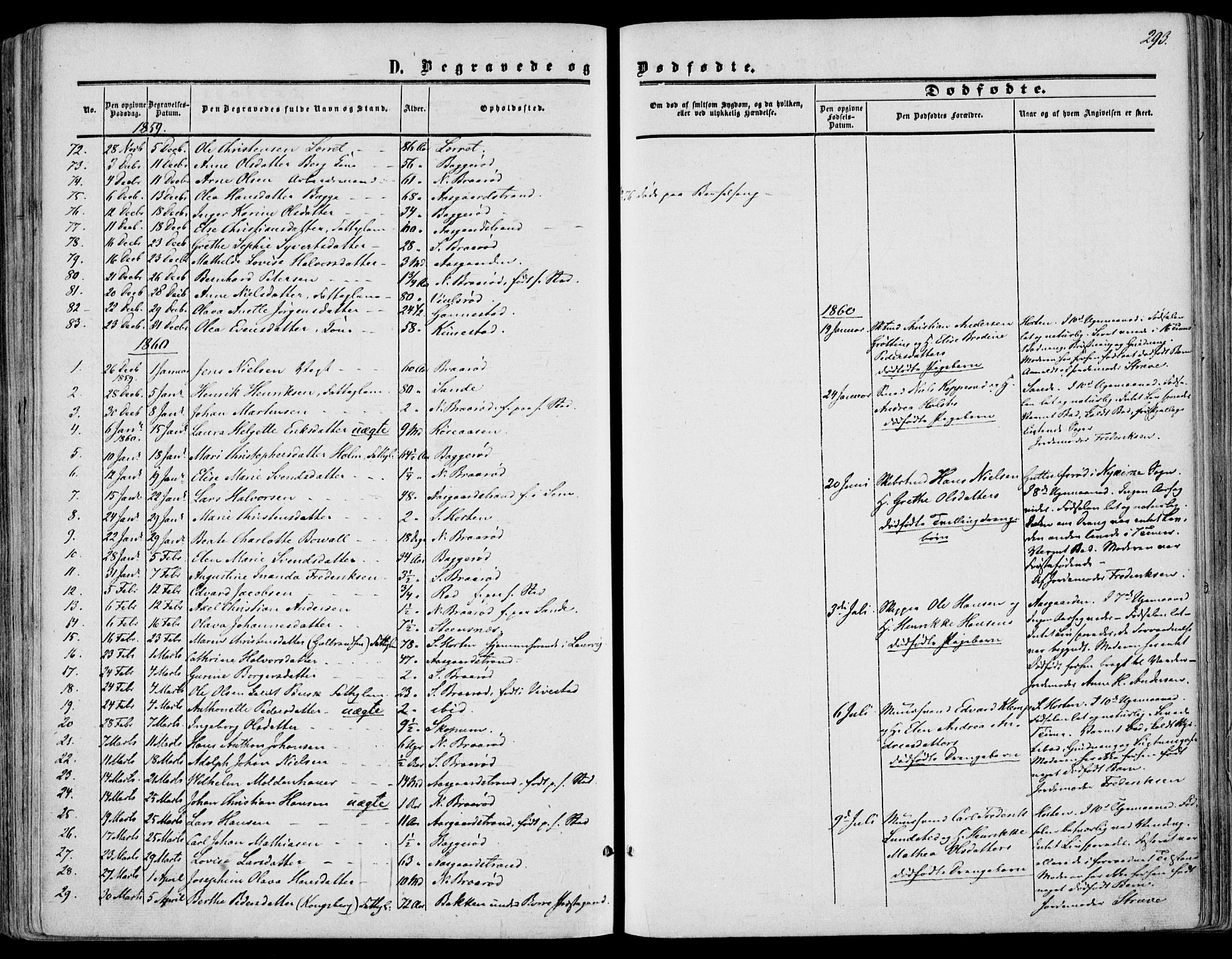 Borre kirkebøker, AV/SAKO-A-338/F/Fa/L0006: Parish register (official) no. I 6, 1852-1862, p. 293