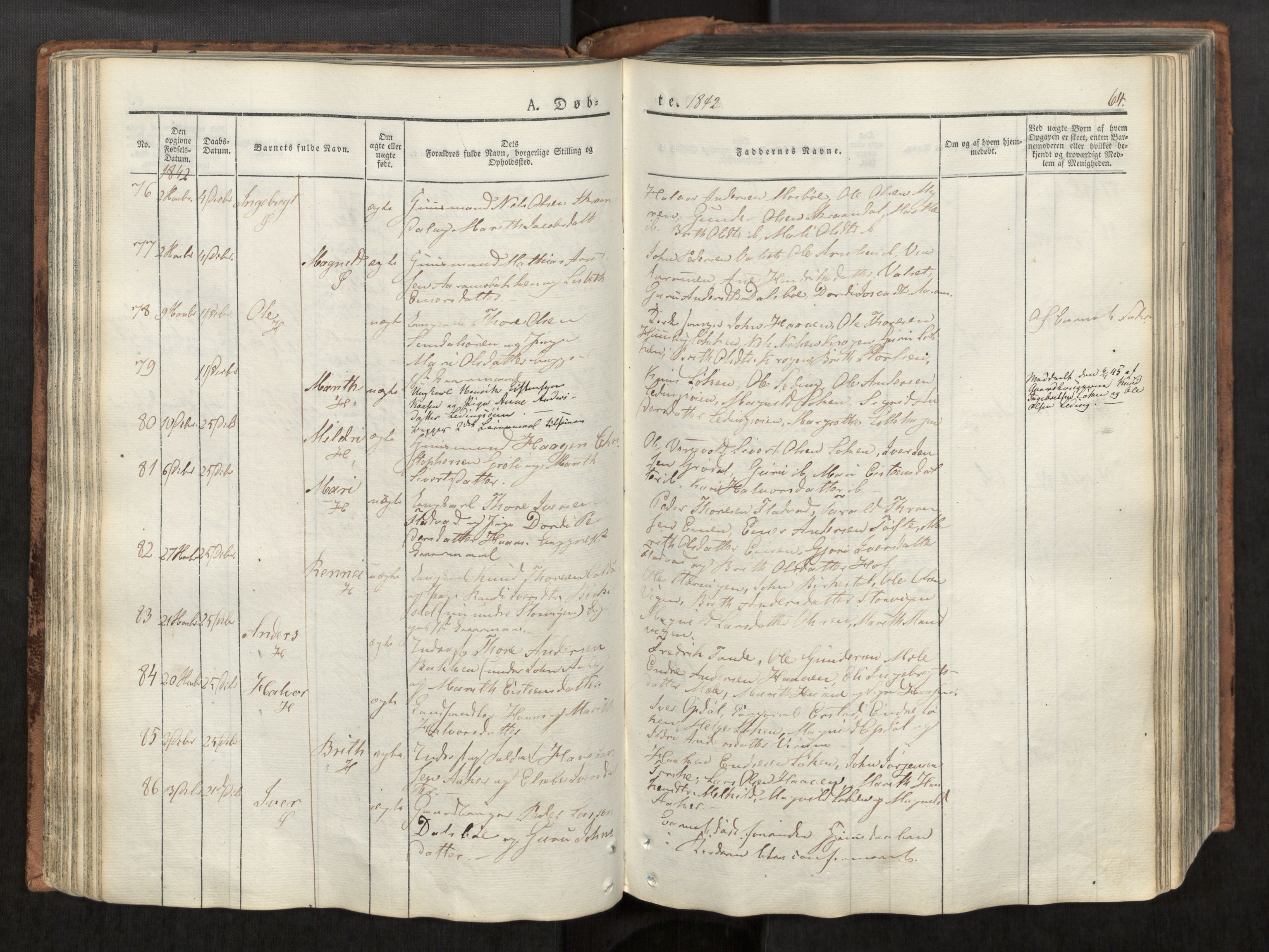 Ministerialprotokoller, klokkerbøker og fødselsregistre - Møre og Romsdal, AV/SAT-A-1454/590/L1012: Parish register (official) no. 590A04, 1832-1846, p. 64