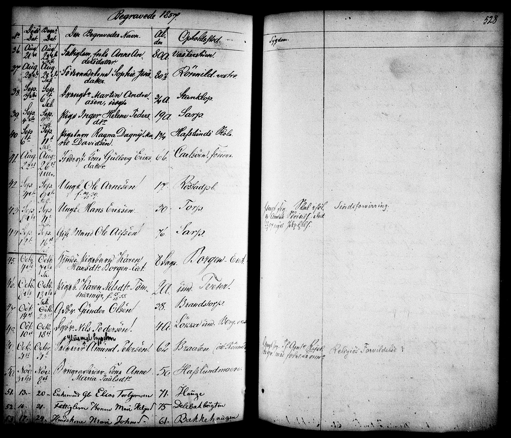 Skjeberg prestekontor Kirkebøker, SAO/A-10923/F/Fa/L0006: Parish register (official) no. I 6, 1846-1858, p. 528