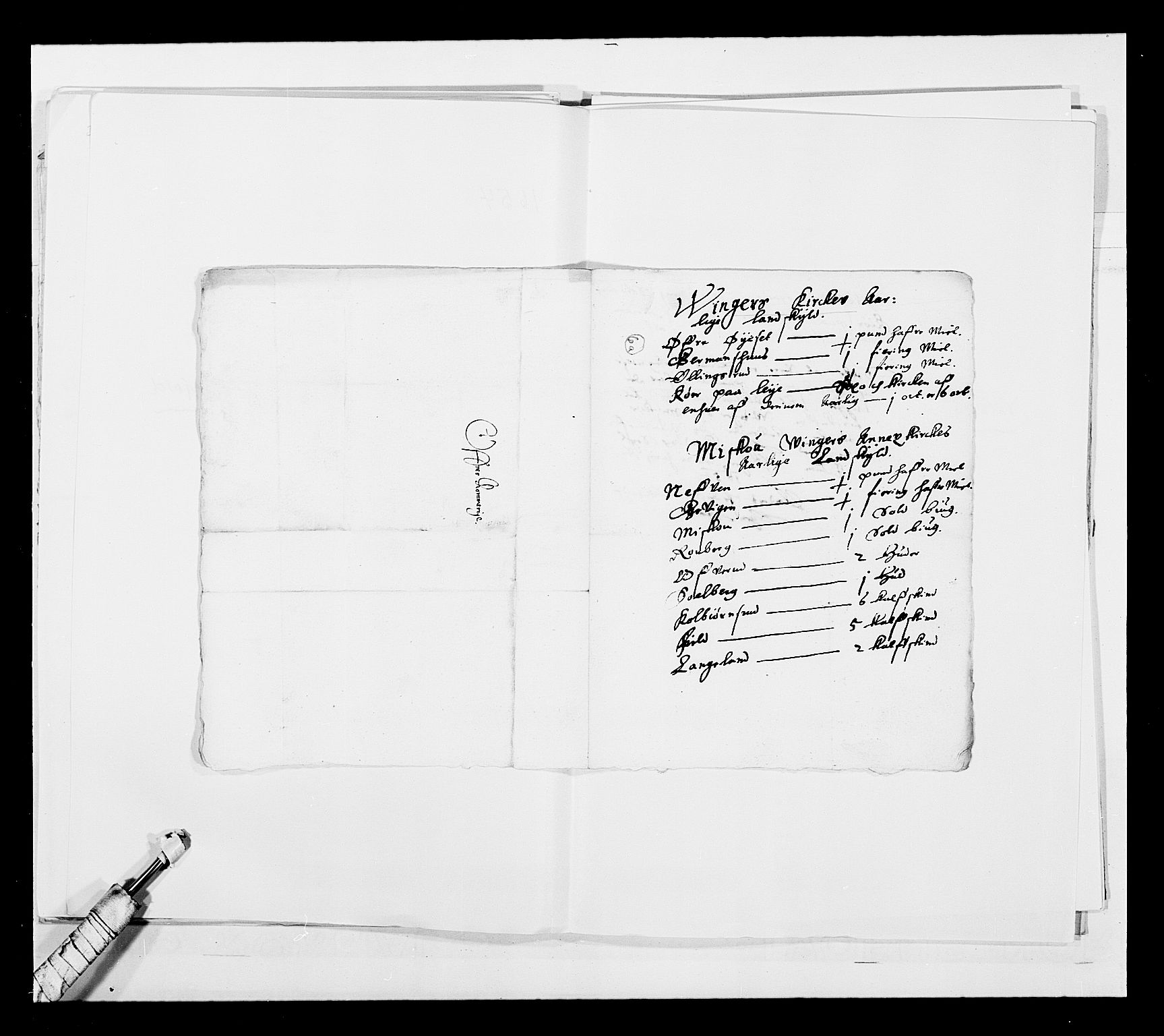 Stattholderembetet 1572-1771, AV/RA-EA-2870/Ek/L0030/0001: Jordebøker 1633-1658: / Kirke- og prestebolsgods i Akershus len, 1654, p. 175