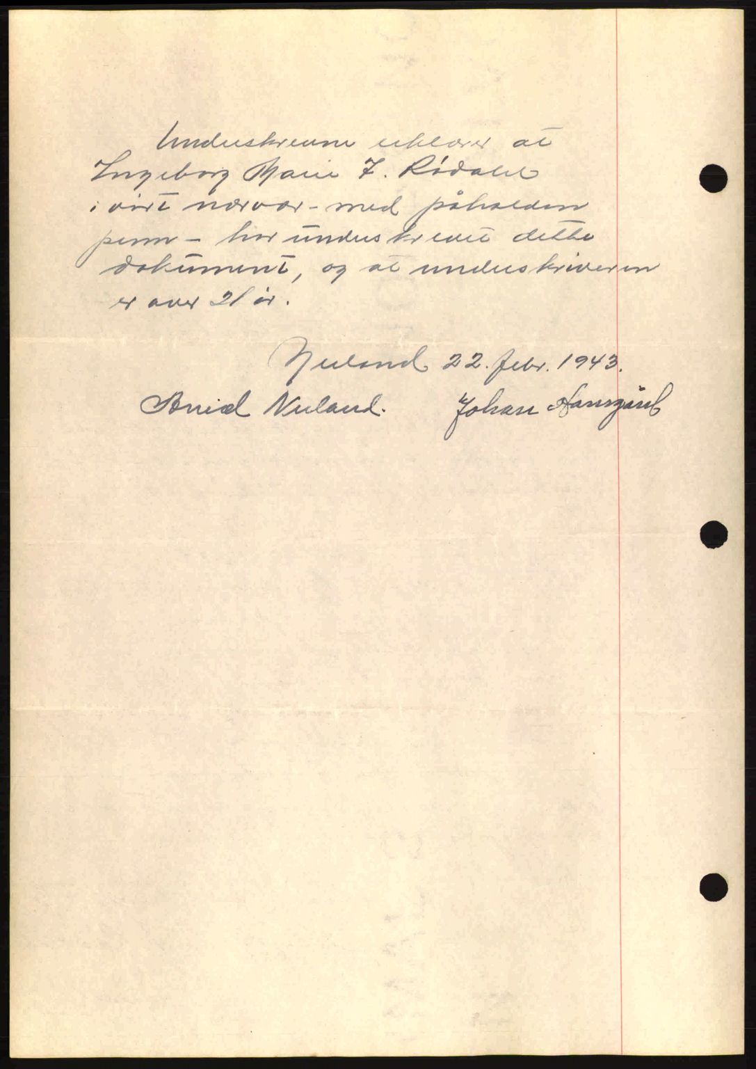 Romsdal sorenskriveri, AV/SAT-A-4149/1/2/2C: Mortgage book no. A14, 1943-1943, Diary no: : 459/1943