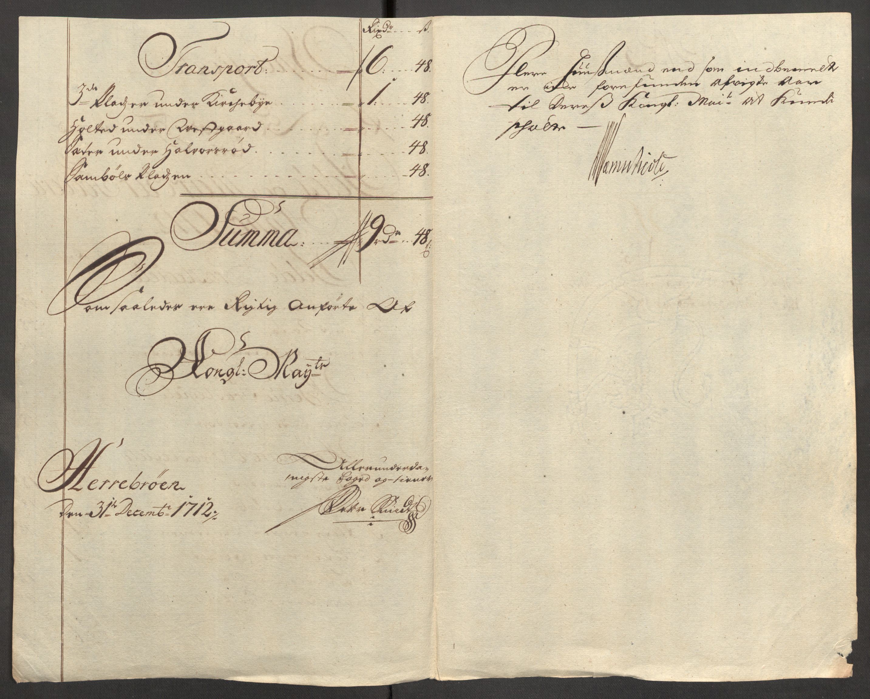 Rentekammeret inntil 1814, Reviderte regnskaper, Fogderegnskap, AV/RA-EA-4092/R01/L0021: Fogderegnskap Idd og Marker, 1712, p. 80