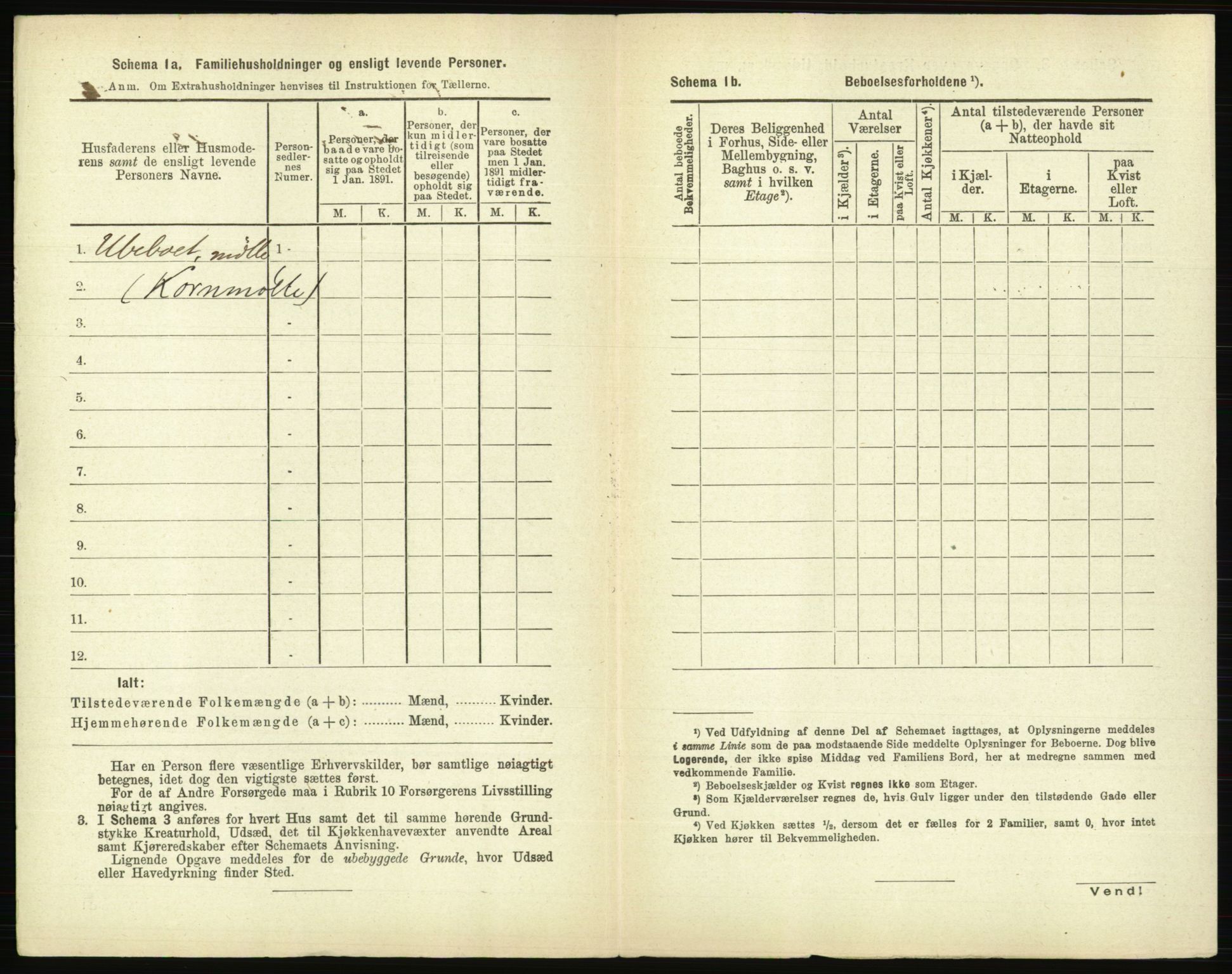 RA, 1891 census for 0104 Moss, 1891, p. 243