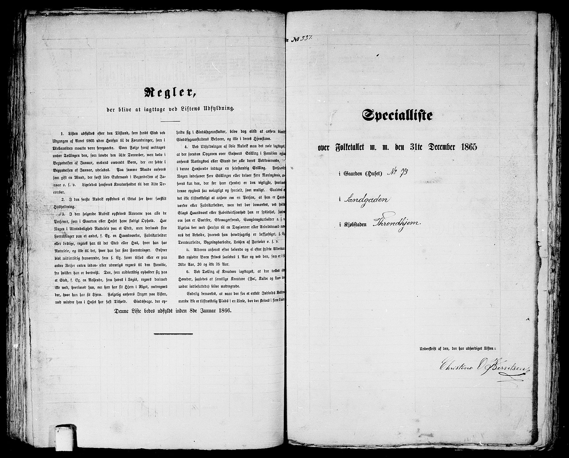 RA, 1865 census for Trondheim, 1865, p. 713
