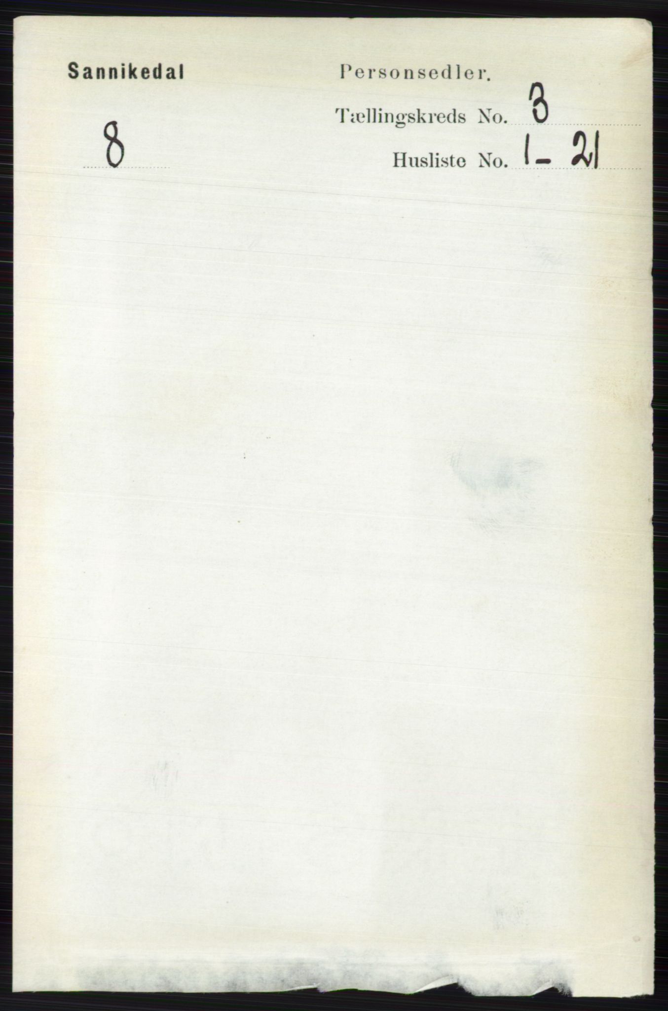 RA, 1891 census for 0816 Sannidal, 1891, p. 791