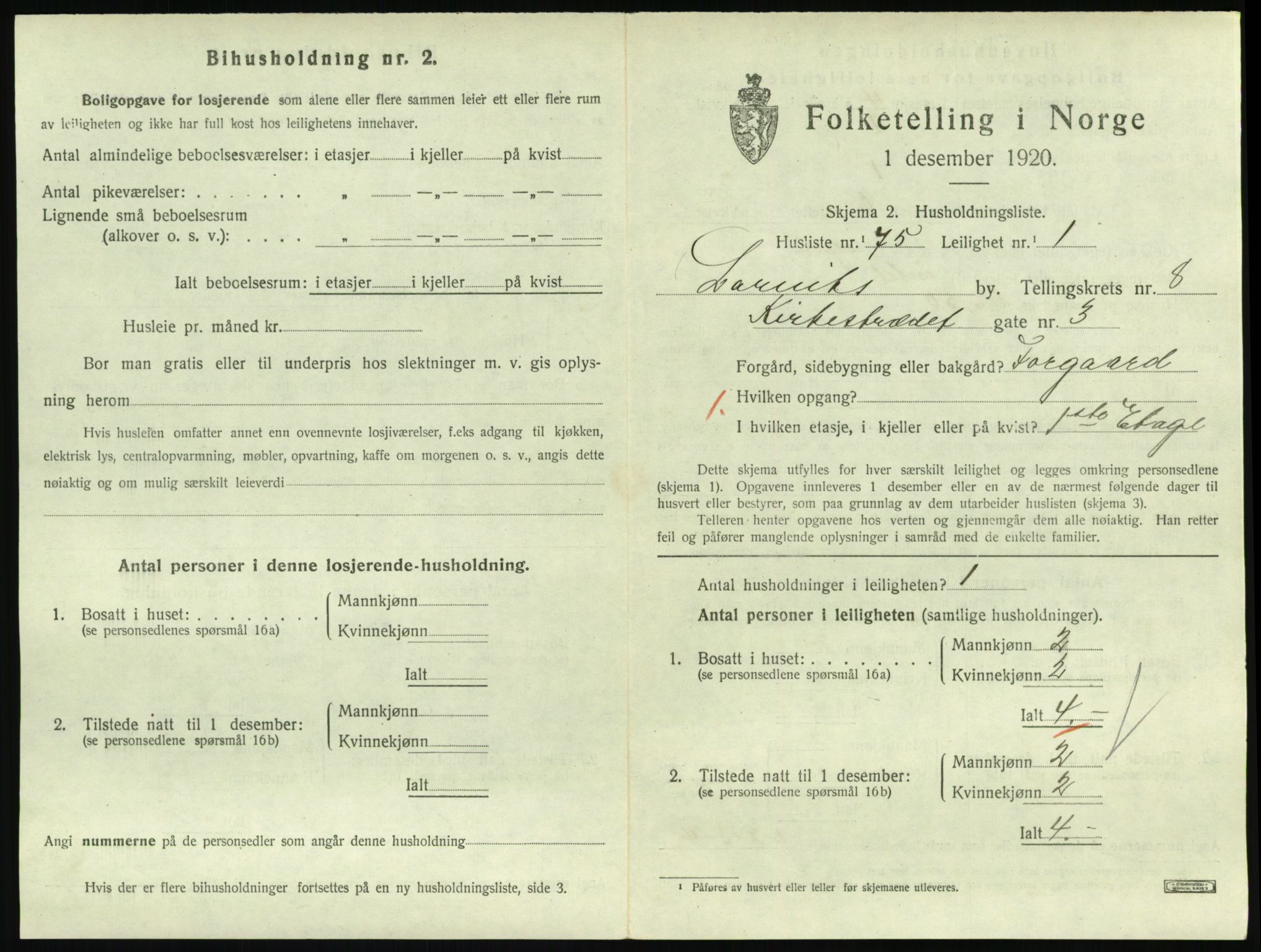 SAKO, 1920 census for Larvik, 1920, p. 6824