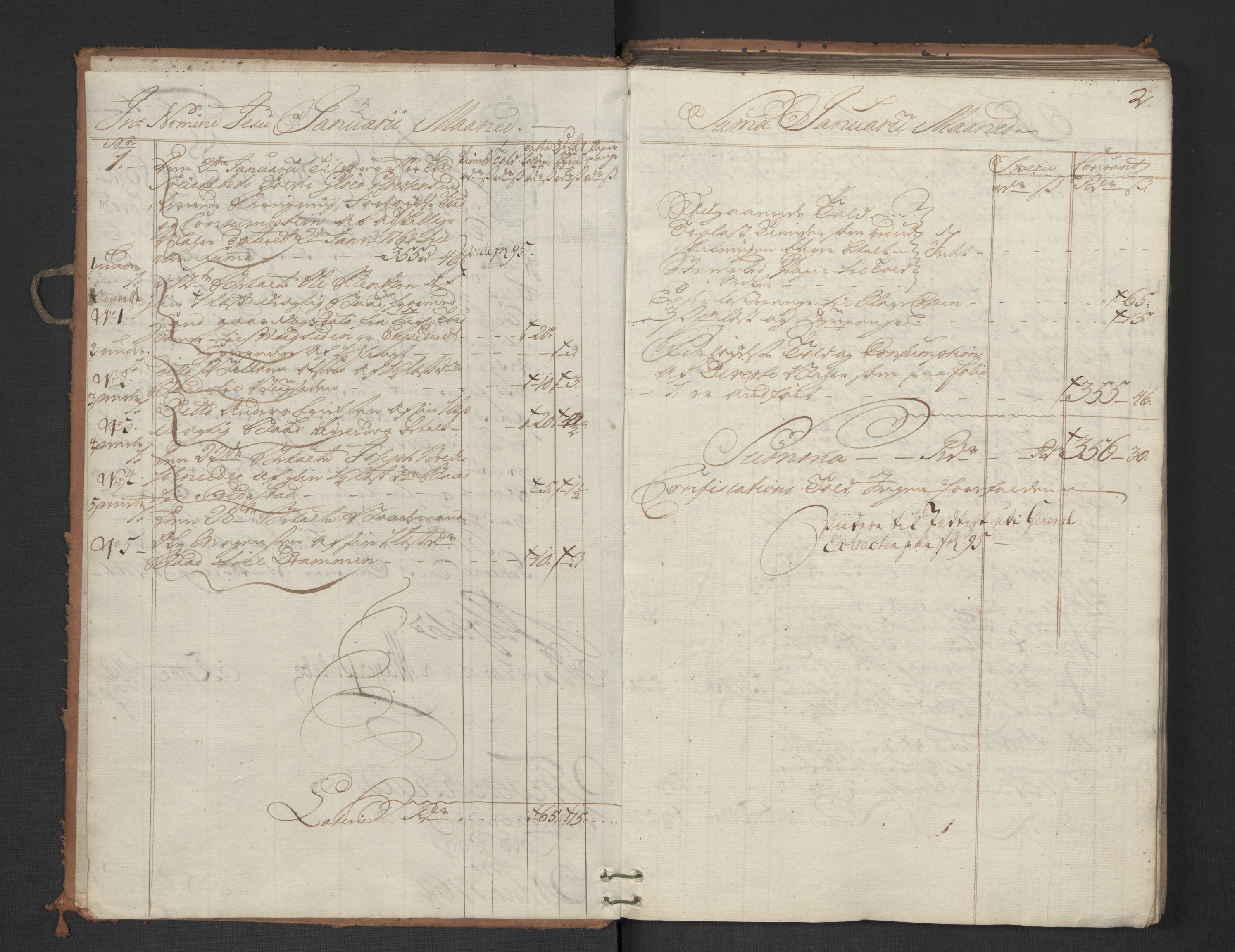 Generaltollkammeret, tollregnskaper, RA/EA-5490/R01/L0047/0001: Tollregnskaper Fredrikshald / Utgående hovedtollbok, 1762, p. 1b-2a