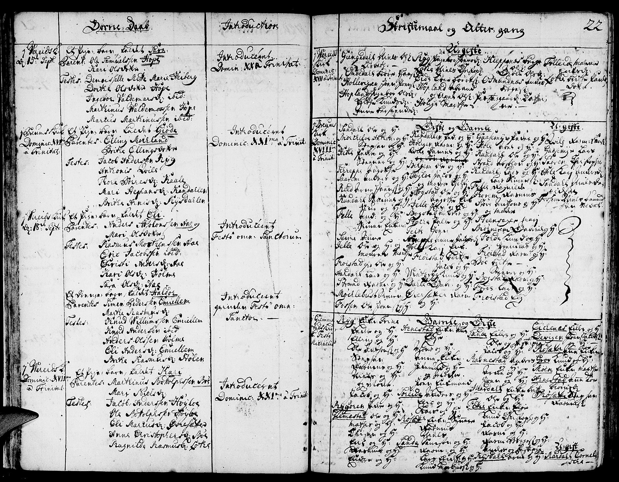 Gloppen sokneprestembete, AV/SAB-A-80101/H/Haa/Haaa/L0003: Parish register (official) no. A 3, 1739-1757, p. 22