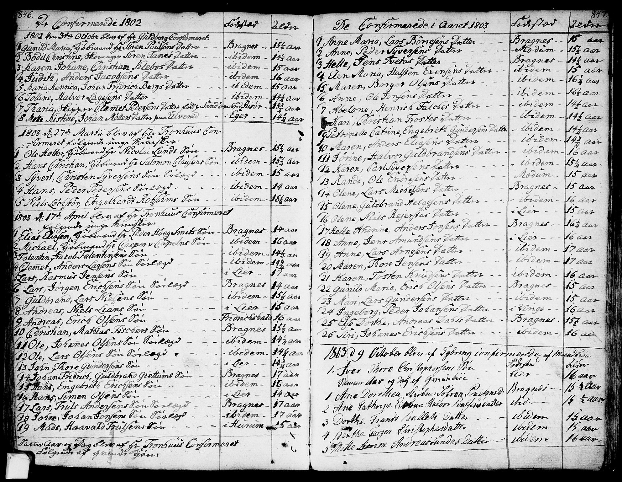 Bragernes kirkebøker, SAKO/A-6/F/Fa/L0006a: Parish register (official) no. I 6, 1782-1814, p. 846-847