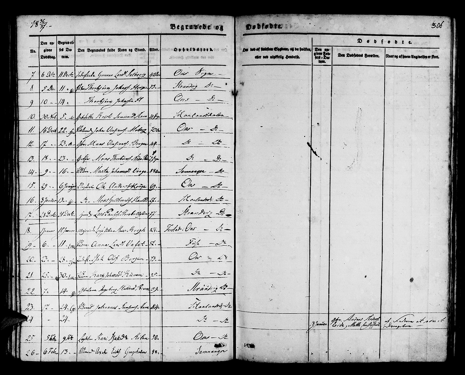 Os sokneprestembete, AV/SAB-A-99929: Parish register (official) no. A 14, 1826-1839, p. 306