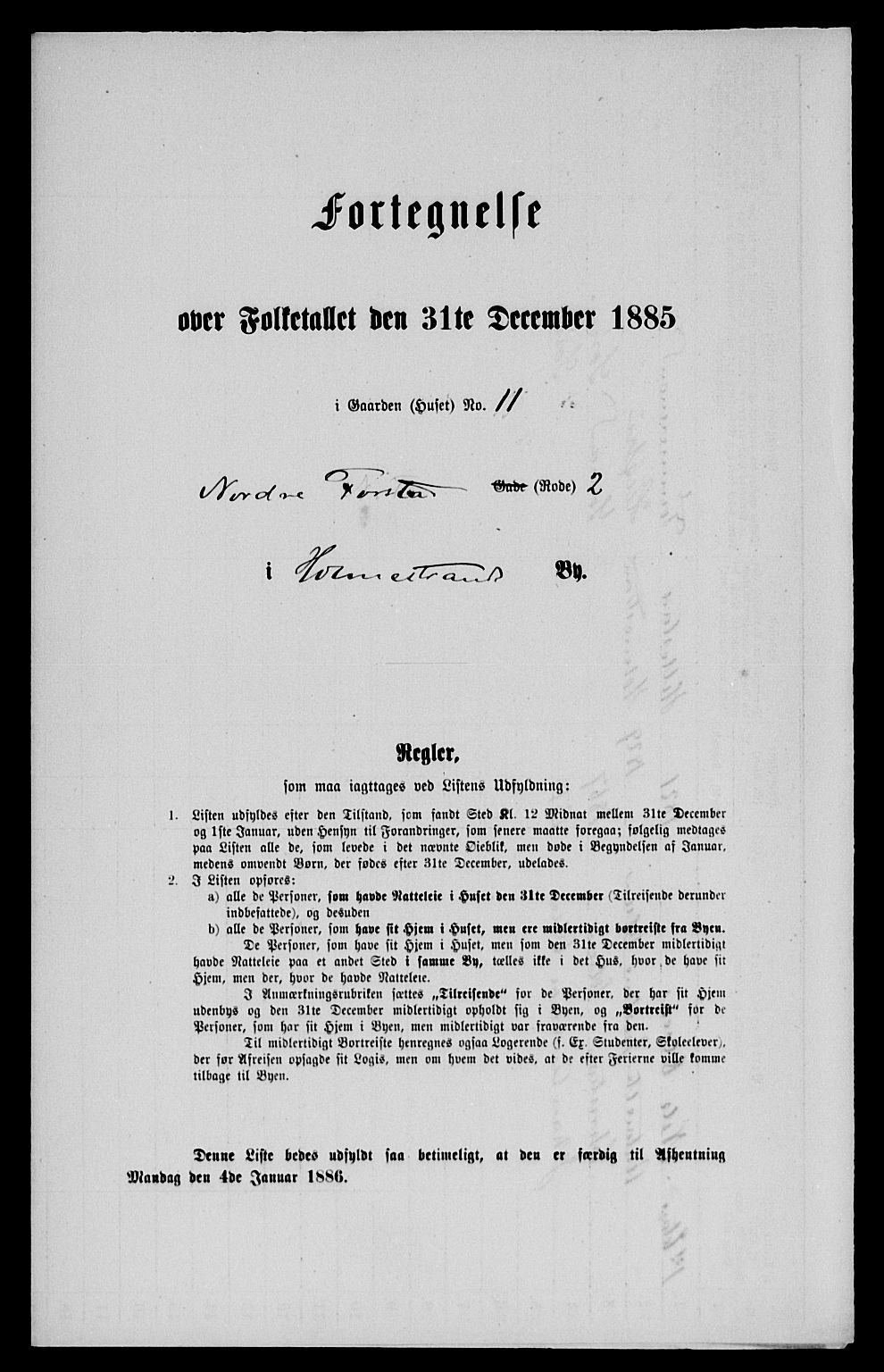 SAKO, 1885 census for 0702 Holmestrand, 1885, p. 22