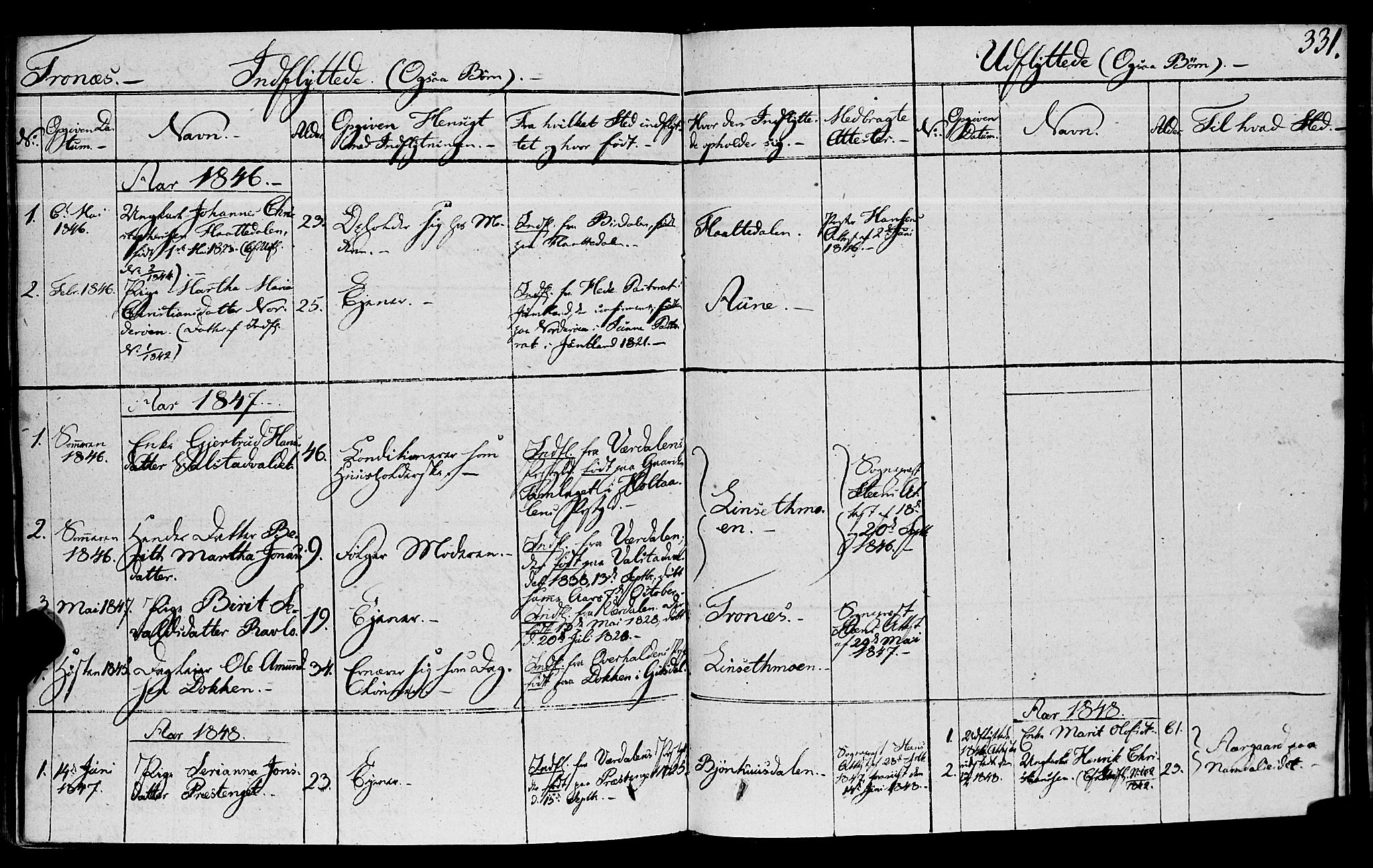 Ministerialprotokoller, klokkerbøker og fødselsregistre - Nord-Trøndelag, SAT/A-1458/762/L0538: Parish register (official) no. 762A02 /2, 1833-1879, p. 331
