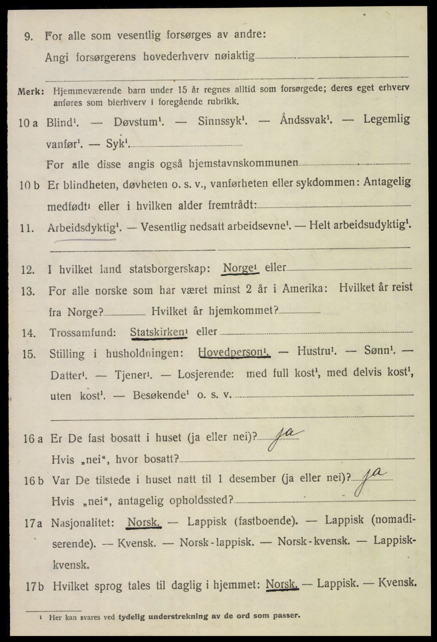 SAT, 1920 census for Lånke, 1920, p. 2767