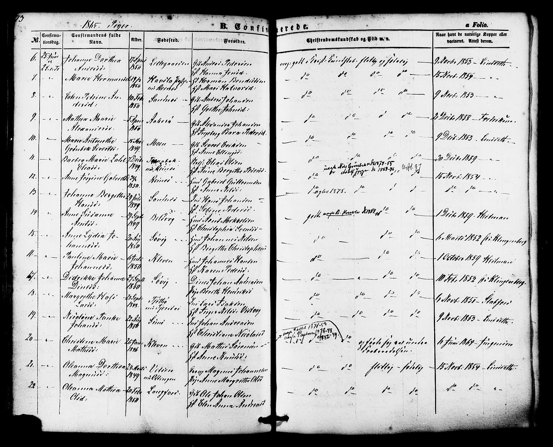 Ministerialprotokoller, klokkerbøker og fødselsregistre - Nordland, AV/SAT-A-1459/830/L0448: Parish register (official) no. 830A12, 1855-1878, p. 73