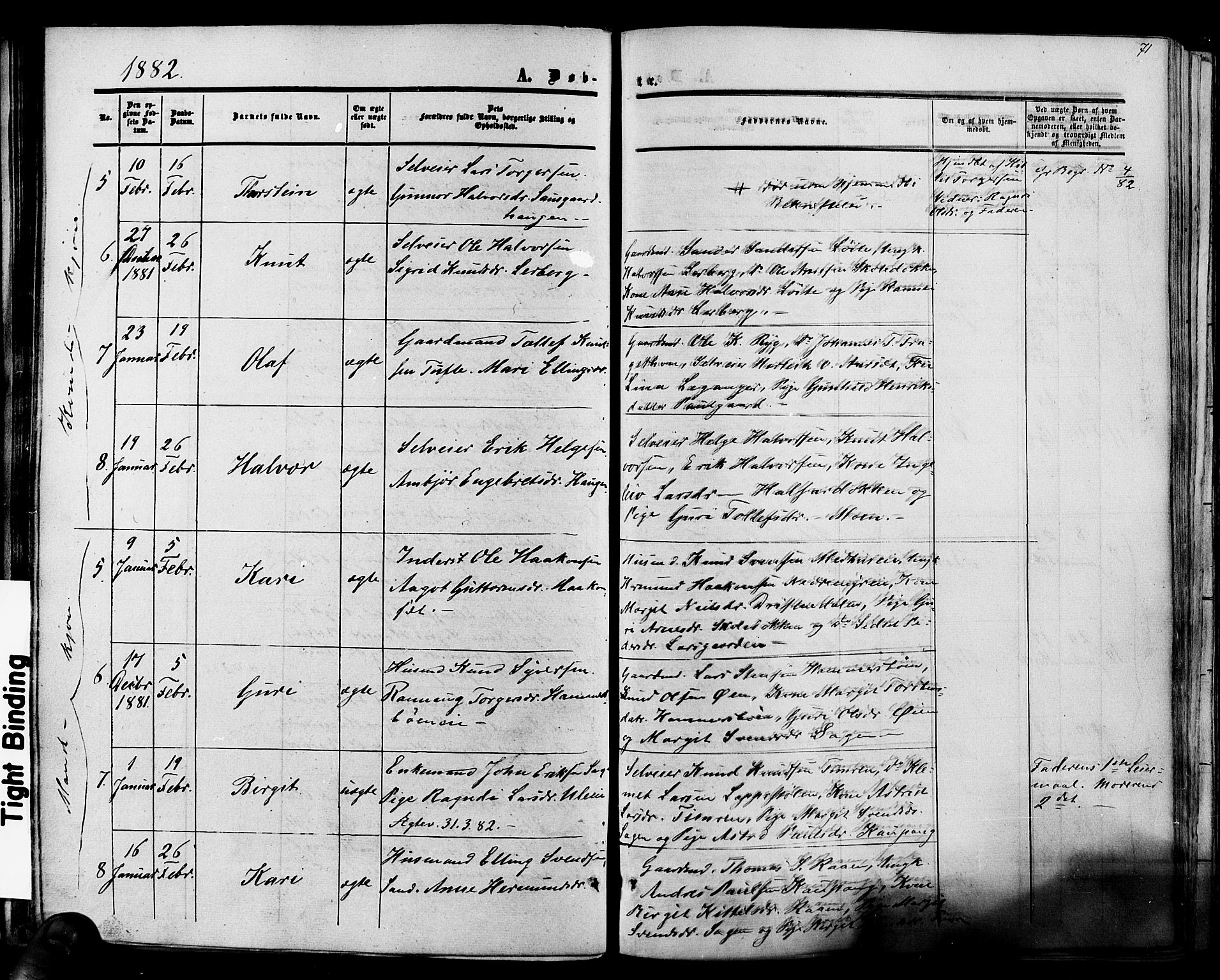 Hol kirkebøker, AV/SAKO-A-227/F/Fa/L0002: Parish register (official) no. I 2, 1870-1886, p. 71