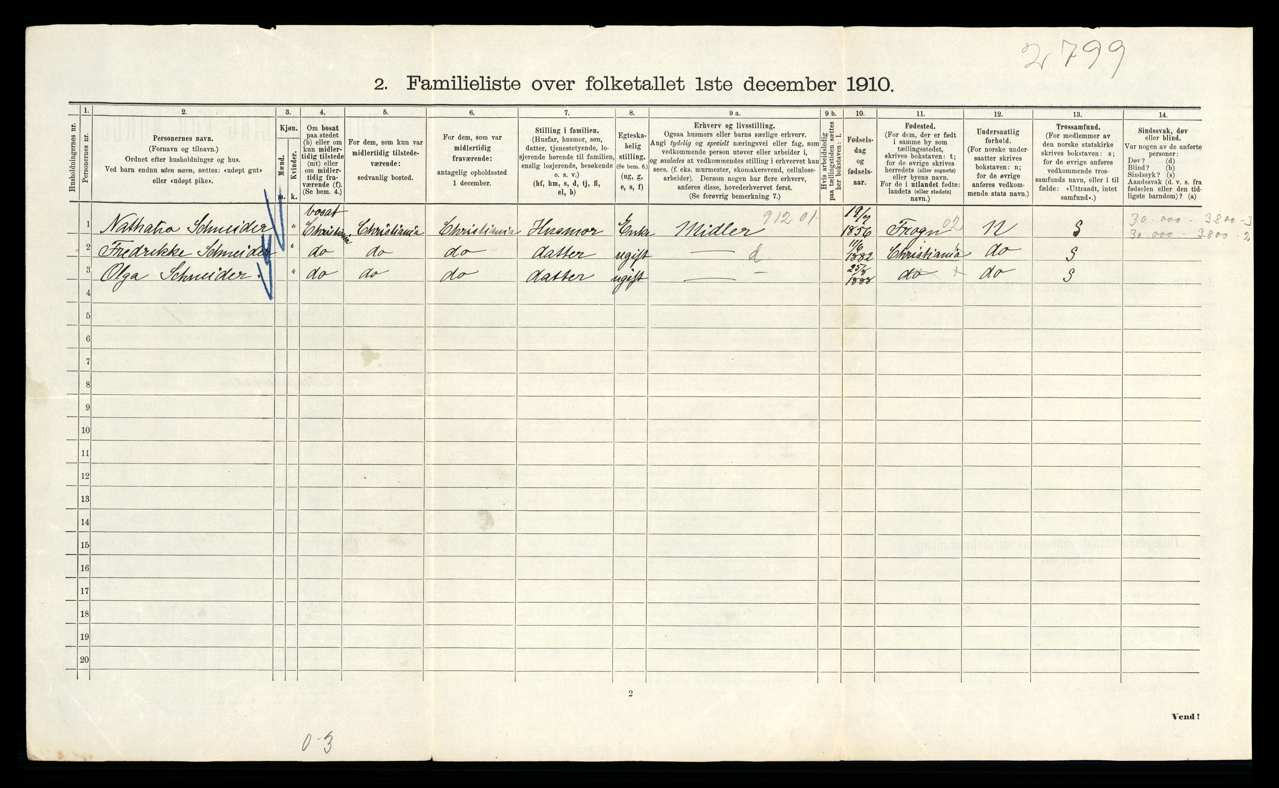 RA, 1910 census for Kristiania, 1910, p. 104950