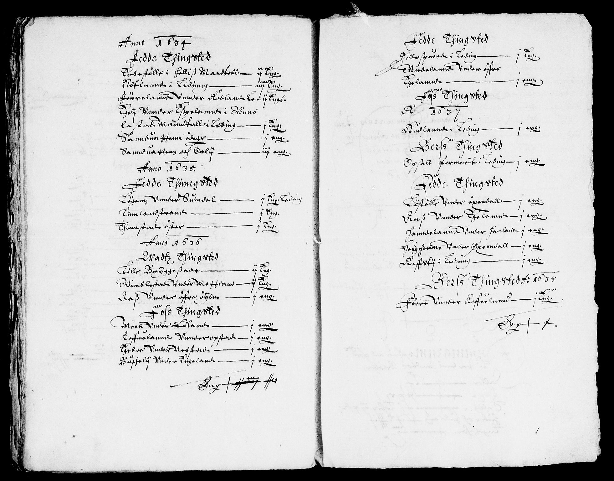 Rentekammeret inntil 1814, Reviderte regnskaper, Lensregnskaper, AV/RA-EA-5023/R/Rb/Rbr/L0011: Lista len, 1636-1639