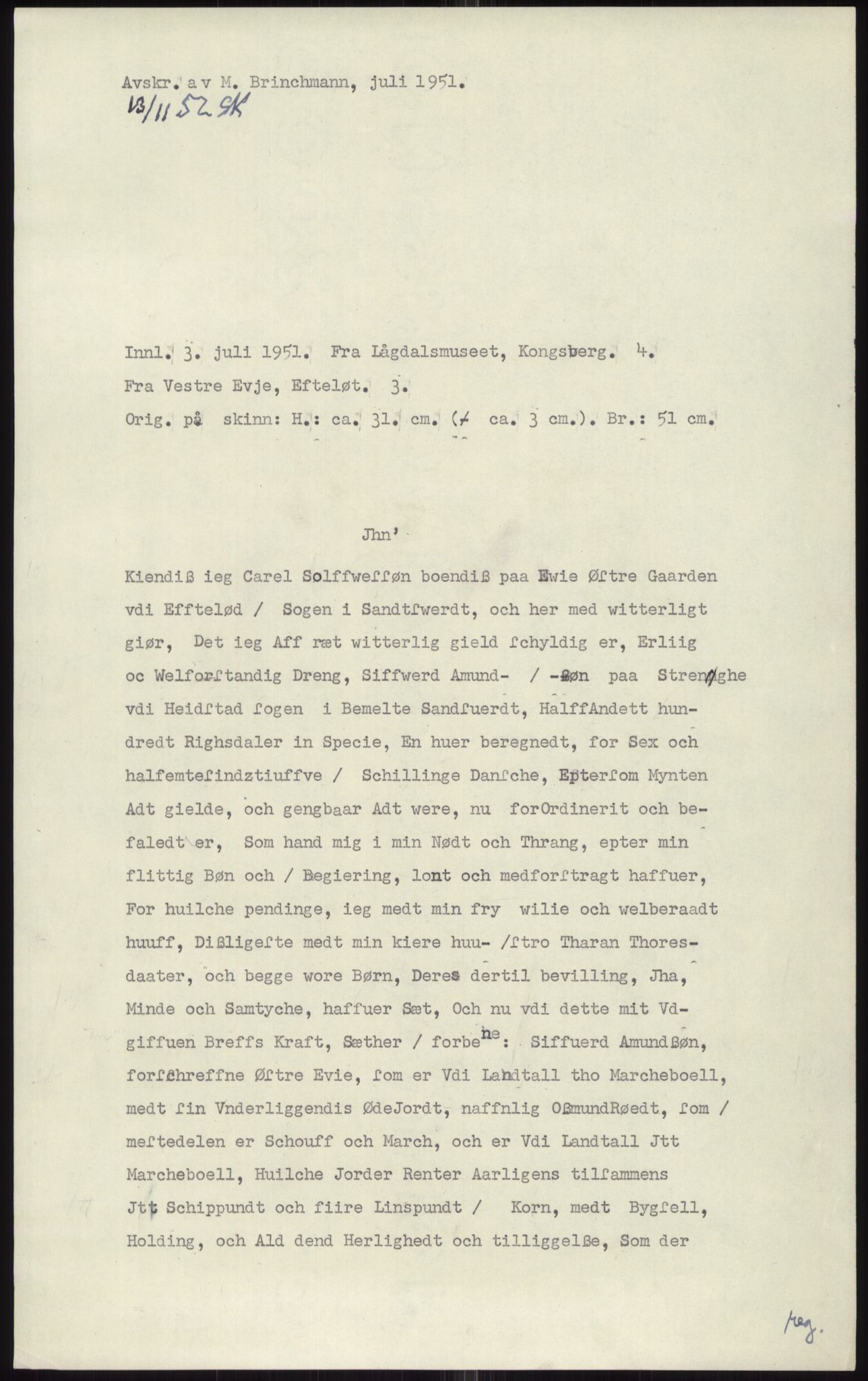 Samlinger til kildeutgivelse, Diplomavskriftsamlingen, AV/RA-EA-4053/H/Ha, p. 1087