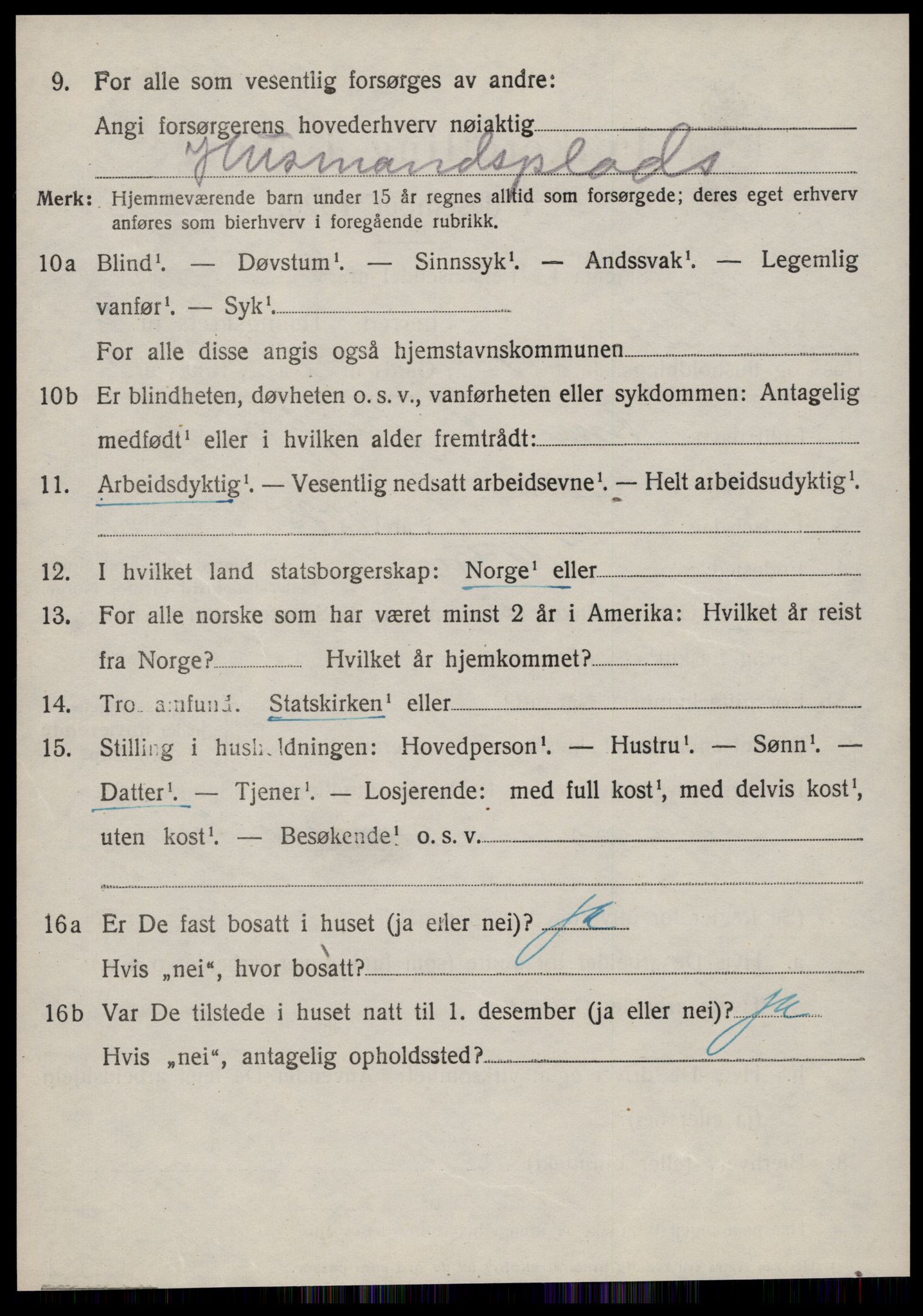 SAT, 1920 census for Vestnes, 1920, p. 3138