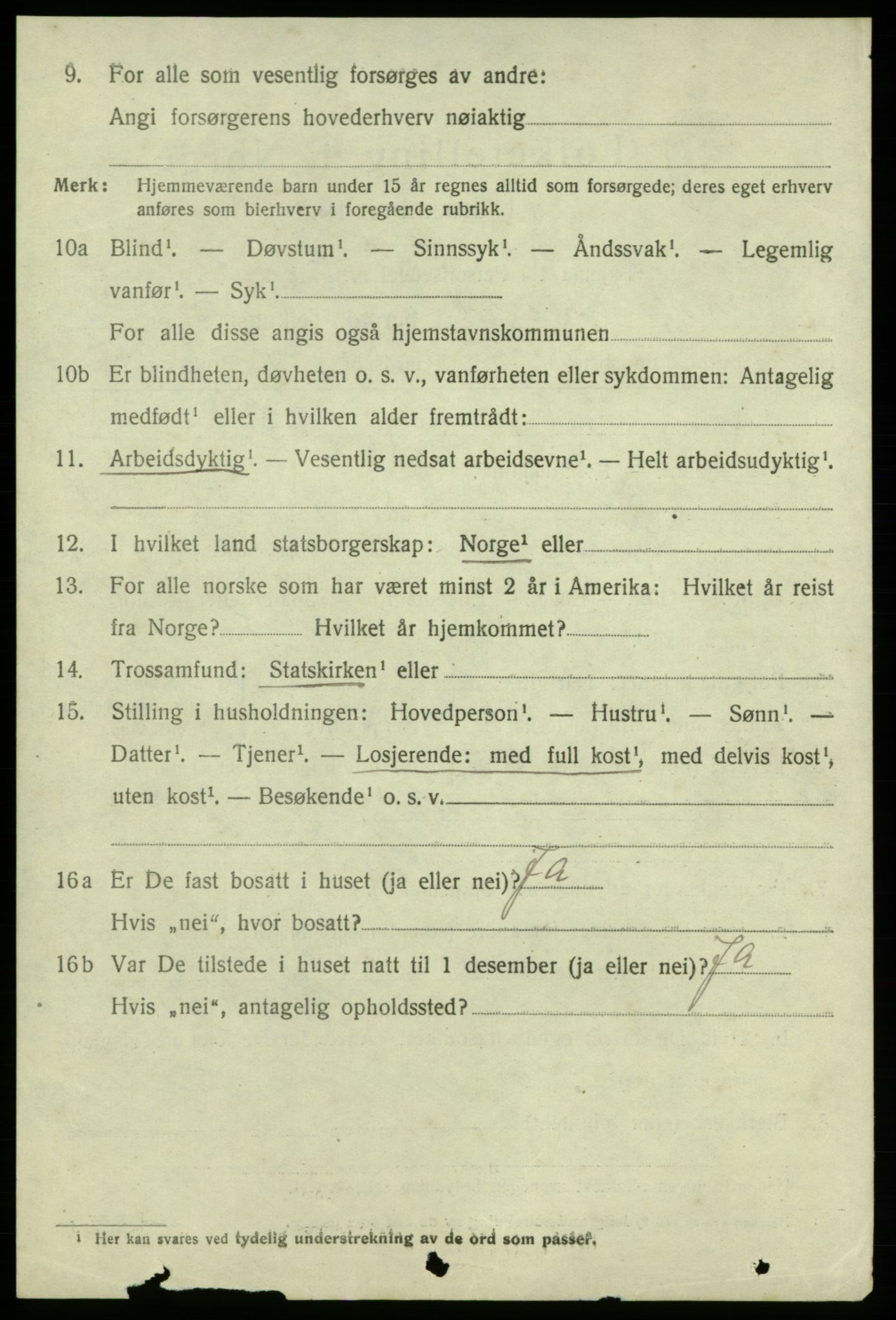 SAB, 1920 census for Kvinnherad, 1920, p. 12421