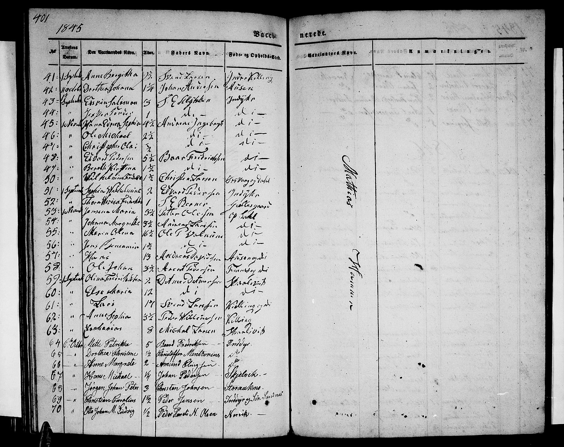 Ministerialprotokoller, klokkerbøker og fødselsregistre - Nordland, AV/SAT-A-1459/805/L0106: Parish register (copy) no. 805C02, 1841-1861, p. 401