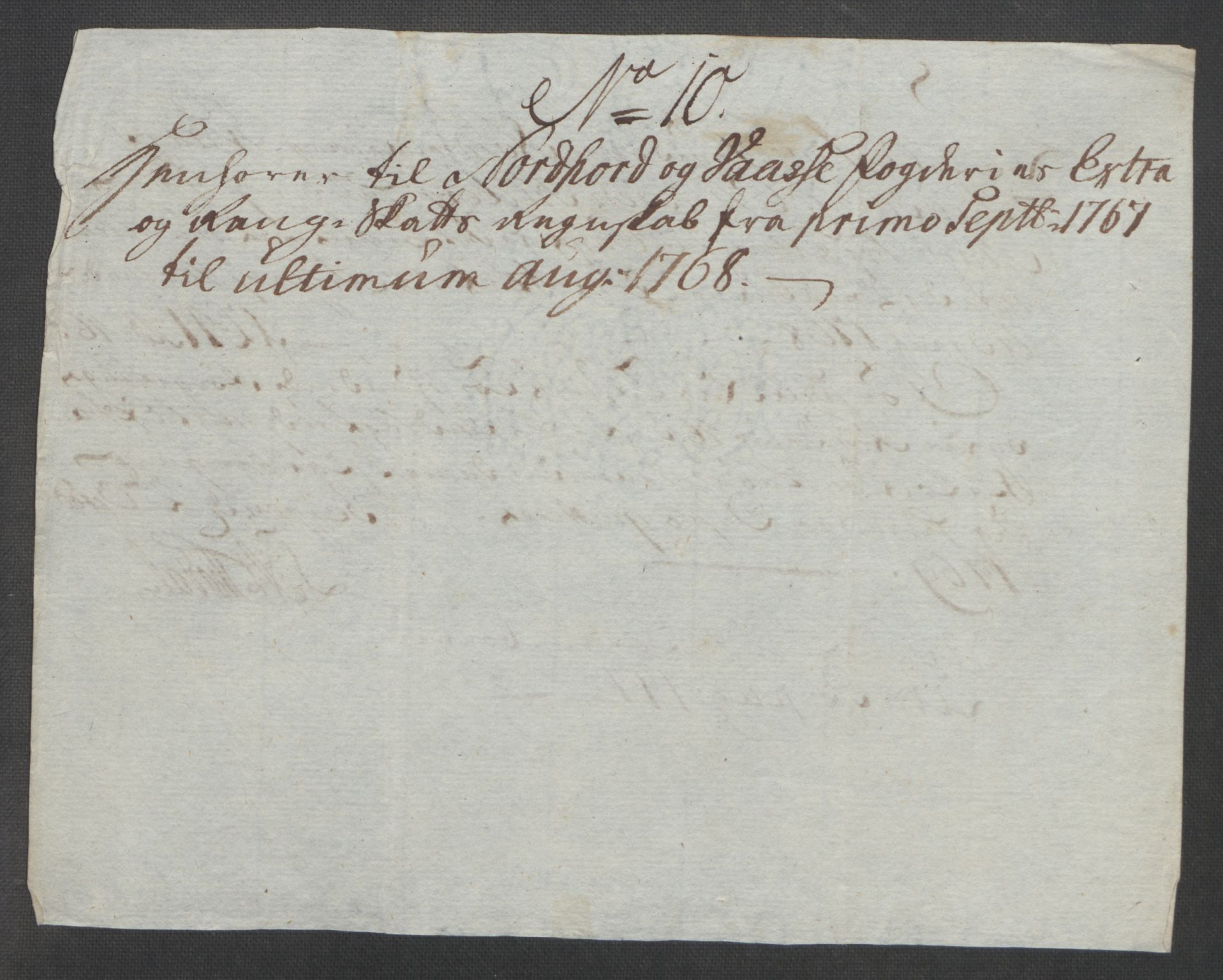 Rentekammeret inntil 1814, Reviderte regnskaper, Fogderegnskap, AV/RA-EA-4092/R51/L3303: Ekstraskatten Nordhordland og Voss, 1762-1772, p. 199