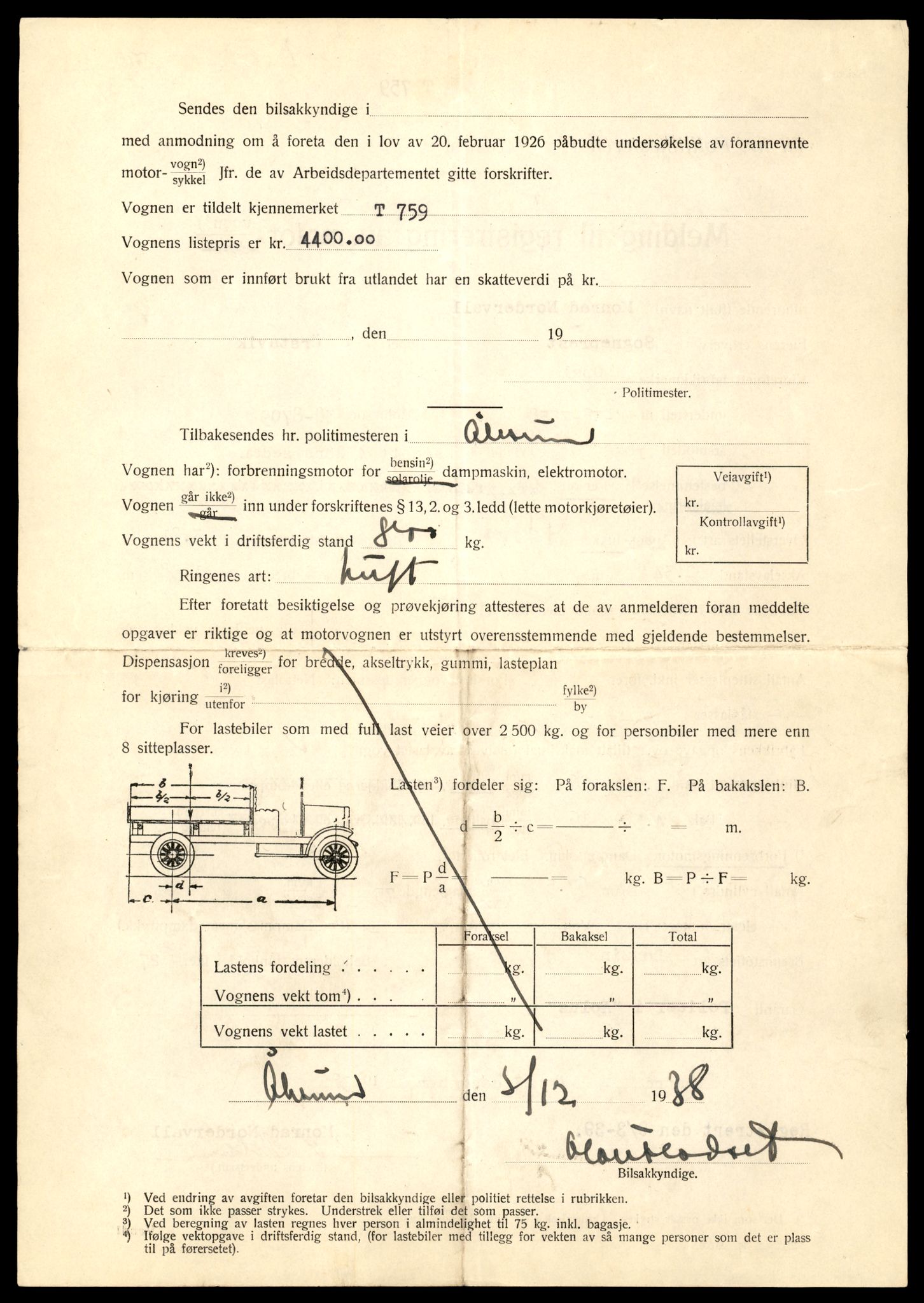 Møre og Romsdal vegkontor - Ålesund trafikkstasjon, AV/SAT-A-4099/F/Fe/L0008: Registreringskort for kjøretøy T 747 - T 894, 1927-1998, p. 372