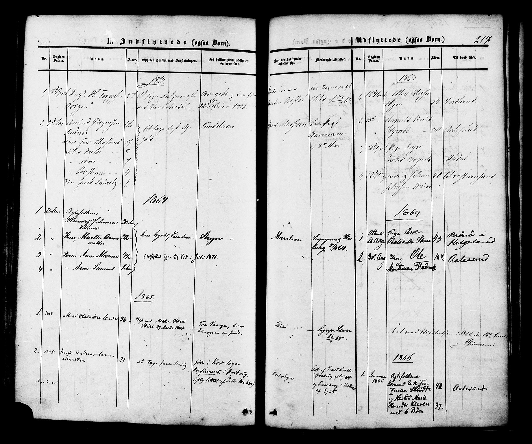 Ministerialprotokoller, klokkerbøker og fødselsregistre - Møre og Romsdal, SAT/A-1454/546/L0594: Parish register (official) no. 546A02, 1854-1882, p. 217