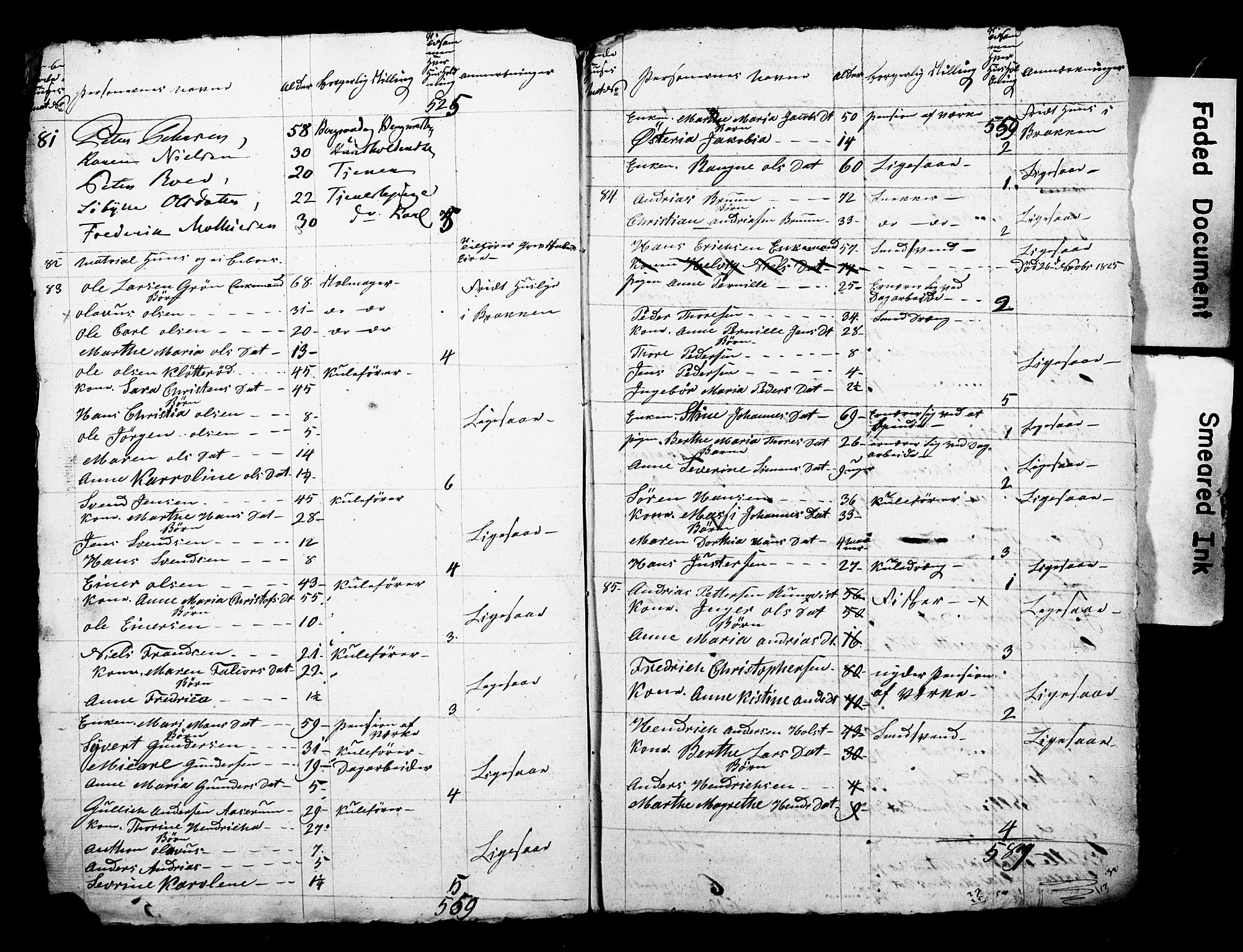 , 1825 Census for Larvik parish, 1825