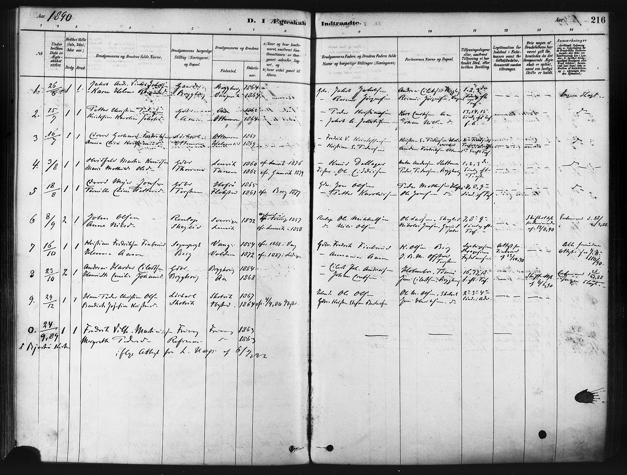 Tranøy sokneprestkontor, SATØ/S-1313/I/Ia/Iaa/L0009kirke: Parish register (official) no. 9, 1878-1904, p. 216