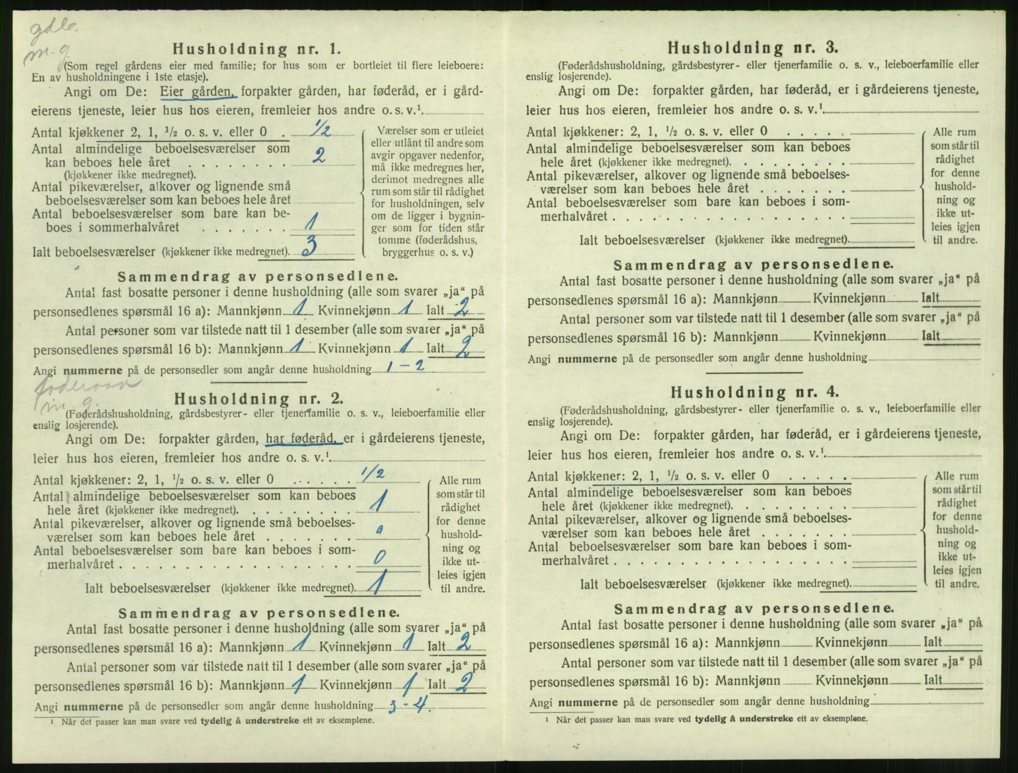 SAT, 1920 census for Volda, 1920, p. 165