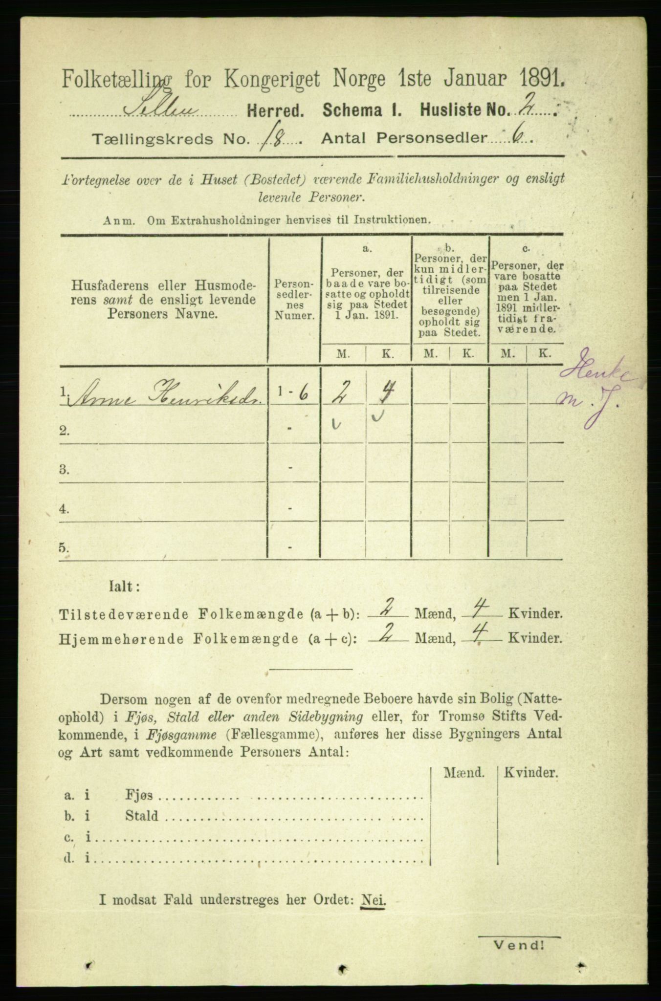 RA, 1891 census for 1664 Selbu, 1891, p. 6435