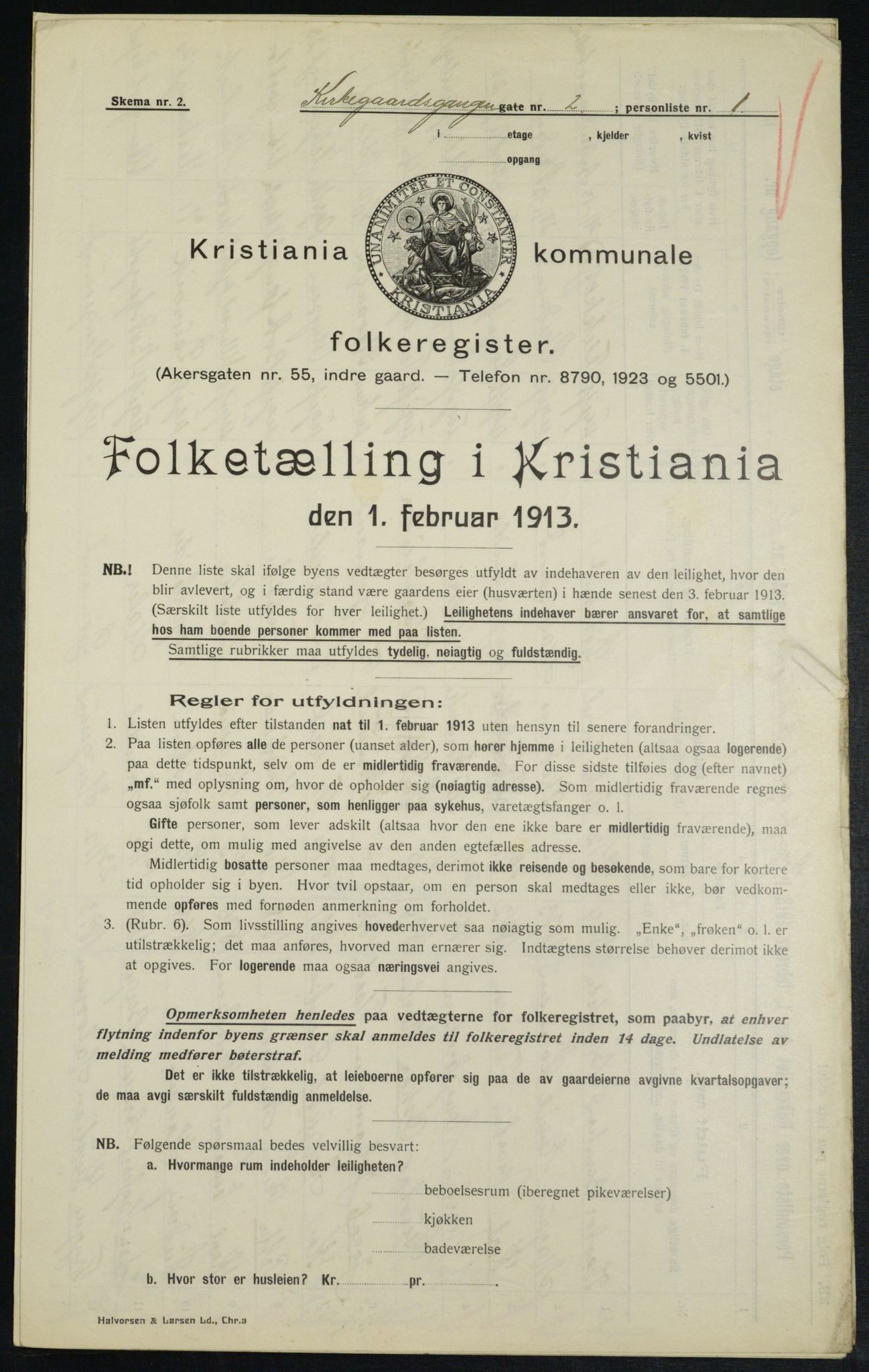 OBA, Municipal Census 1913 for Kristiania, 1913, p. 49739