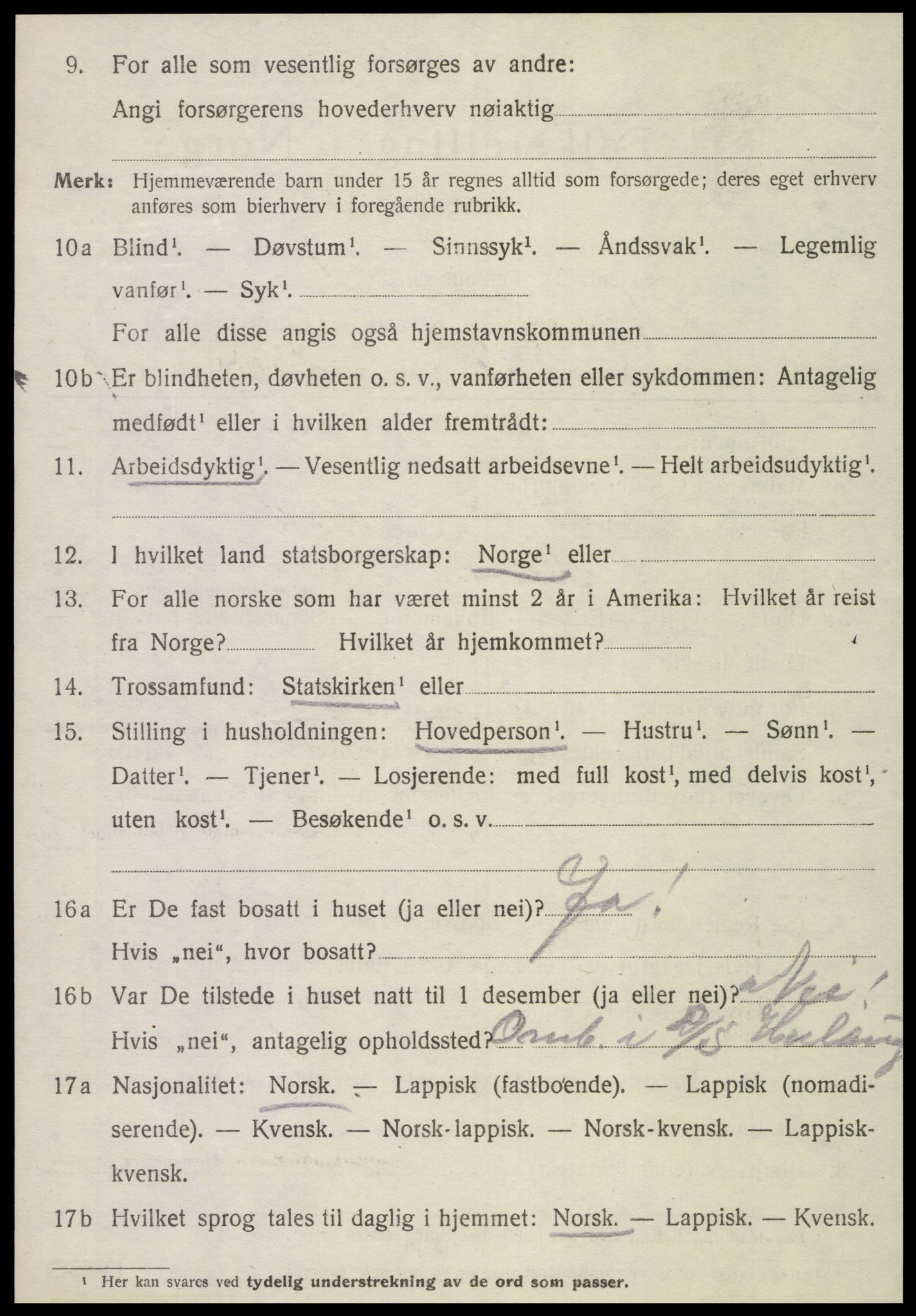 SAT, 1920 census for Nærøy, 1920, p. 2958