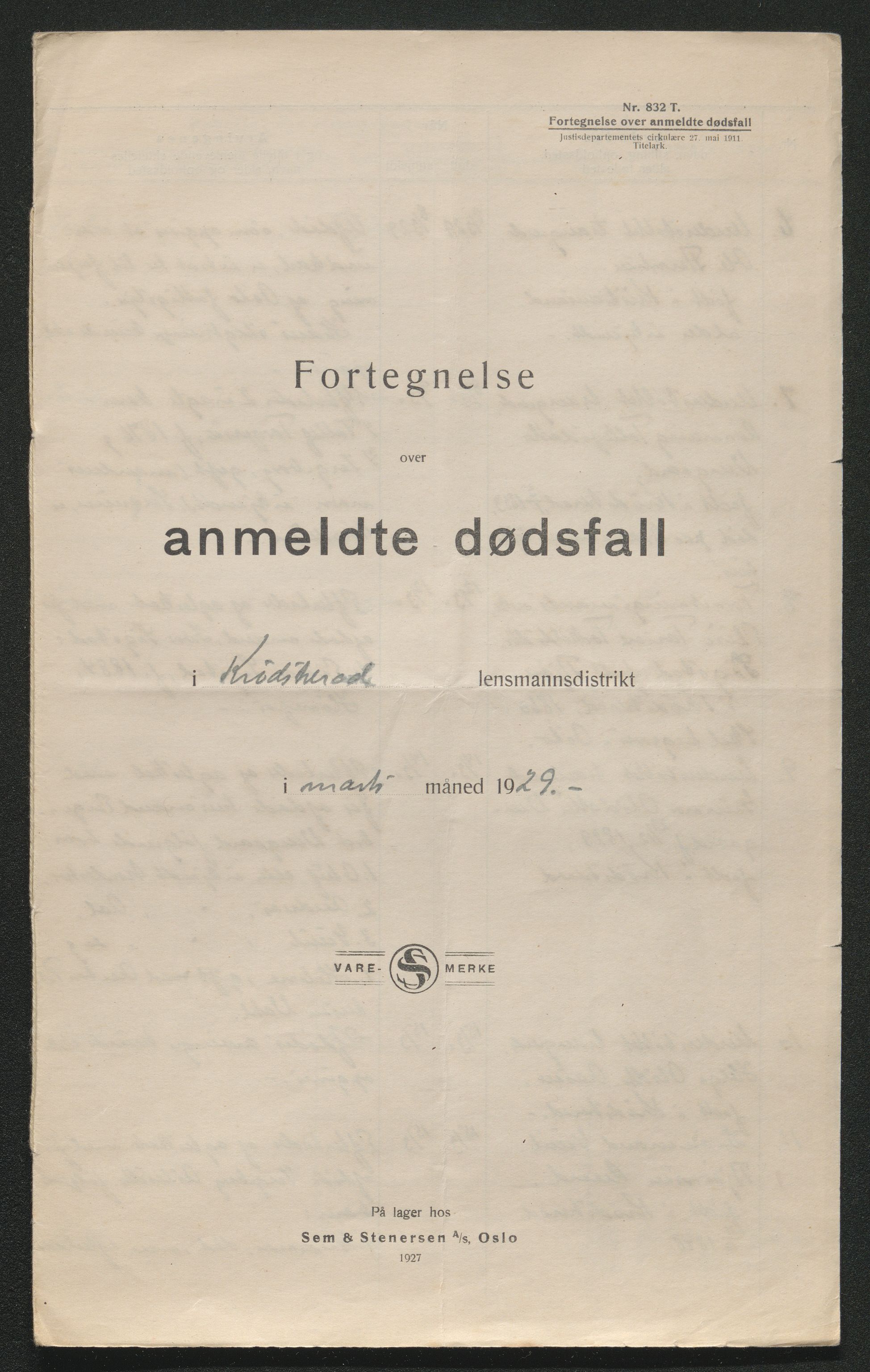 Eiker, Modum og Sigdal sorenskriveri, AV/SAKO-A-123/H/Ha/Hab/L0045: Dødsfallsmeldinger, 1928-1929, p. 712