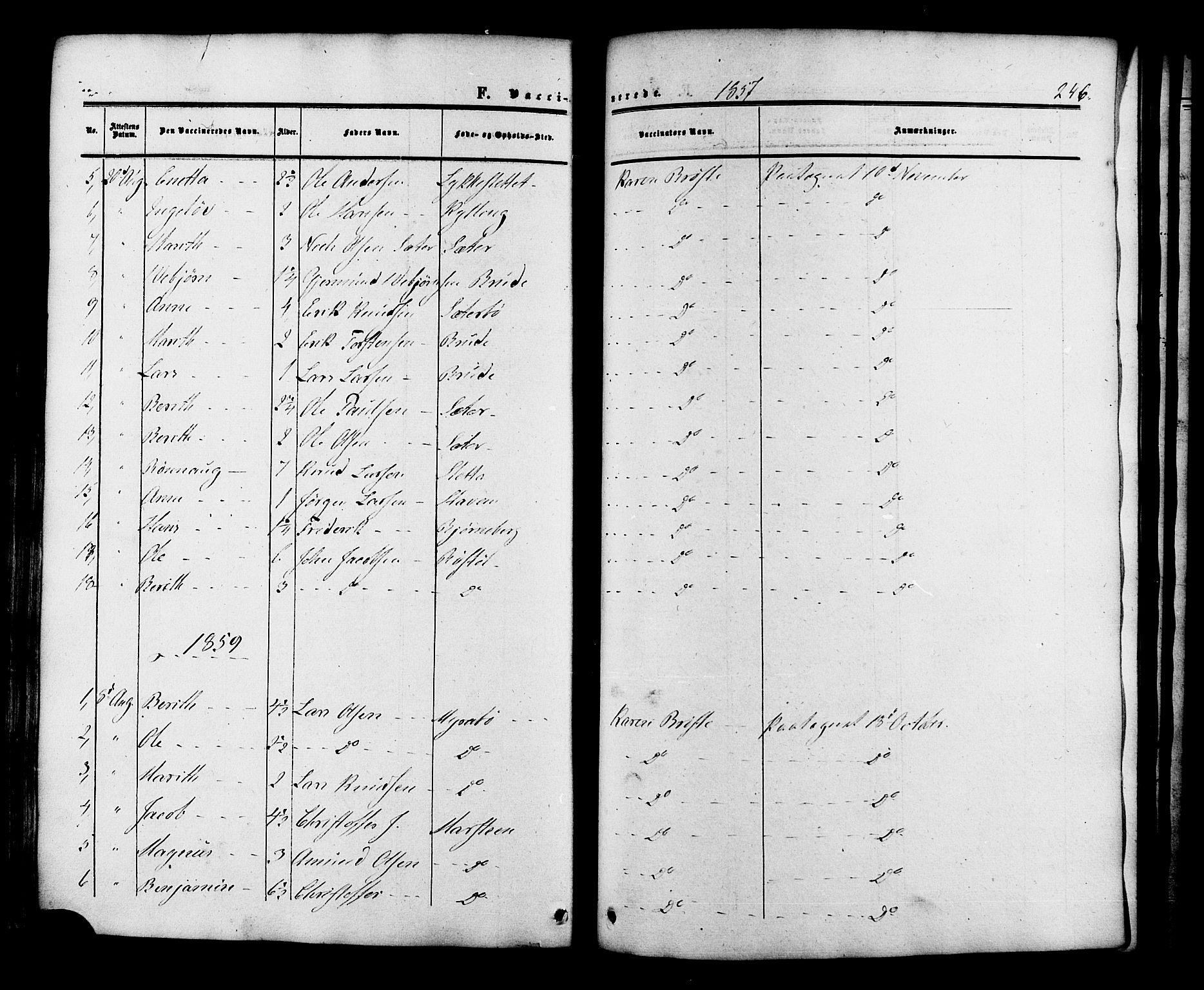 Ministerialprotokoller, klokkerbøker og fødselsregistre - Møre og Romsdal, SAT/A-1454/546/L0594: Parish register (official) no. 546A02, 1854-1882, p. 246
