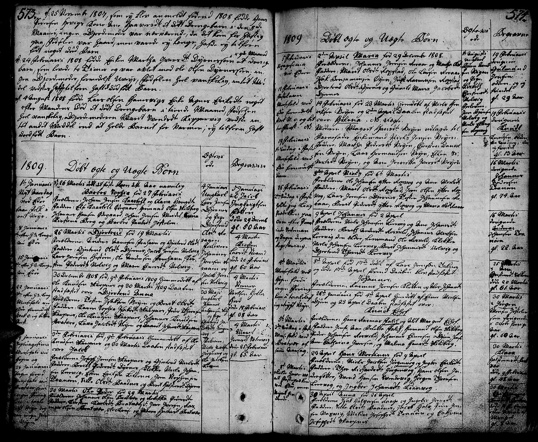 Ministerialprotokoller, klokkerbøker og fødselsregistre - Møre og Romsdal, SAT/A-1454/581/L0932: Parish register (official) no. 581A02, 1767-1823, p. 573-574