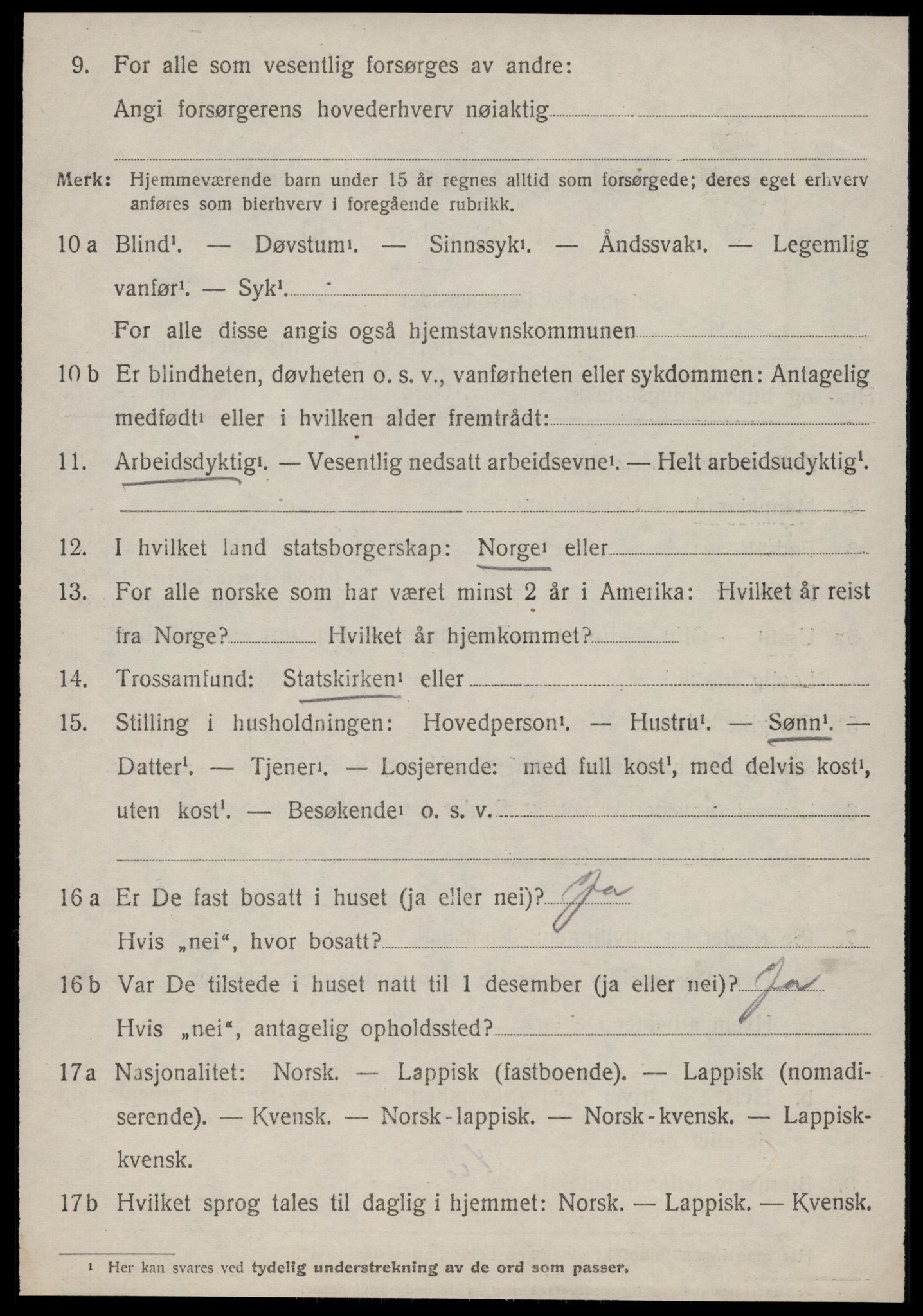 SAT, 1920 census for Ålen, 1920, p. 2939