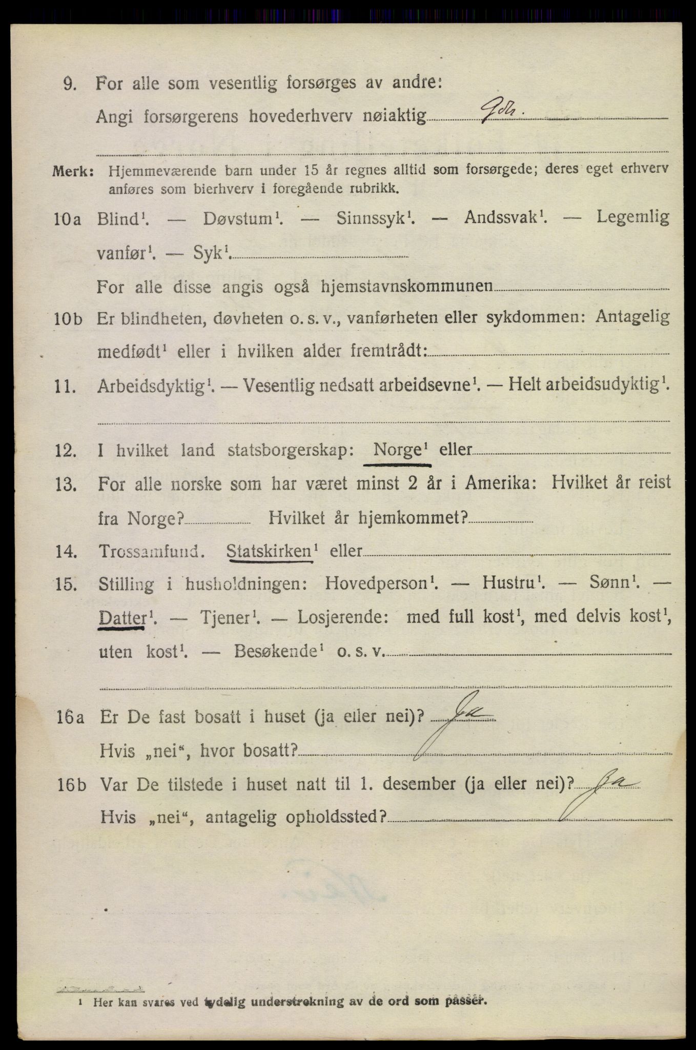 SAKO, 1920 census for Sauherad, 1920, p. 5060