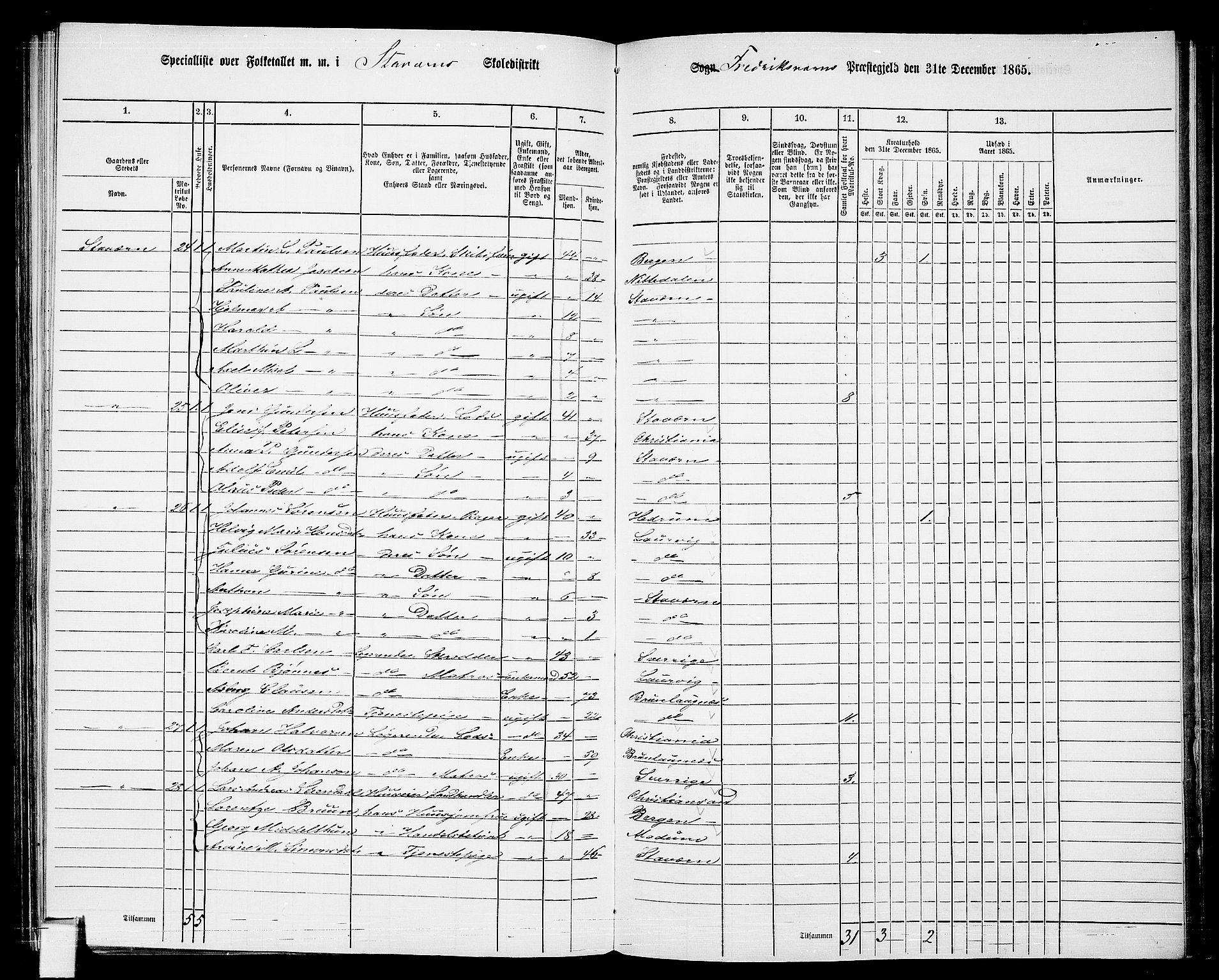 RA, 1865 census for Fredriksvern, 1865, p. 21