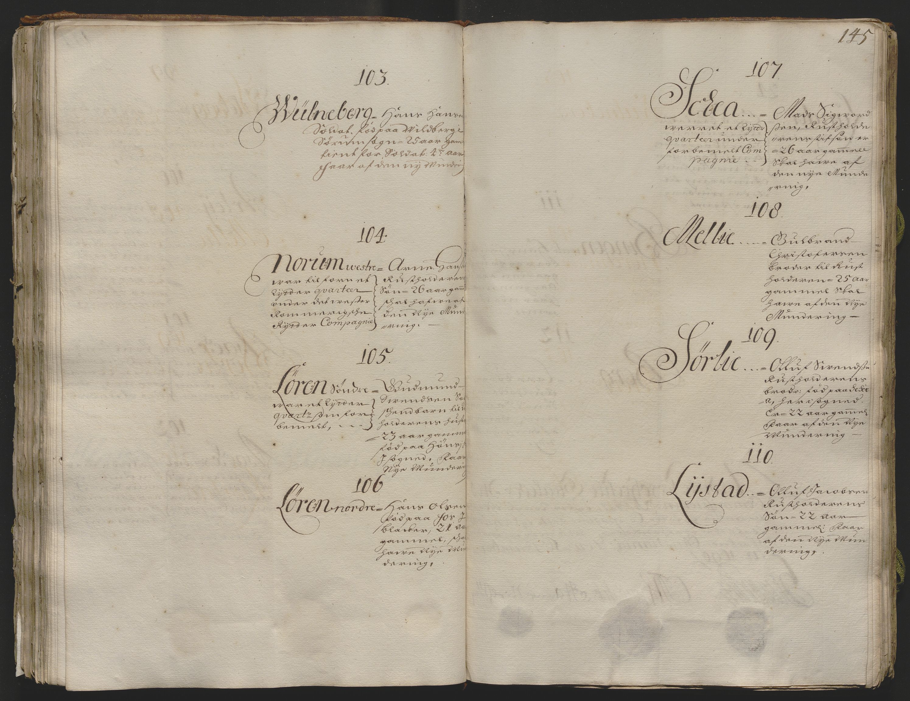 Rentekammeret inntil 1814, Realistisk ordnet avdeling, AV/RA-EA-4070/Ok/L0013: [Ff 19]: Generalhovedrulle over kavaleriet og dragonene i Norge, 1690-1691, p. 144b-145a