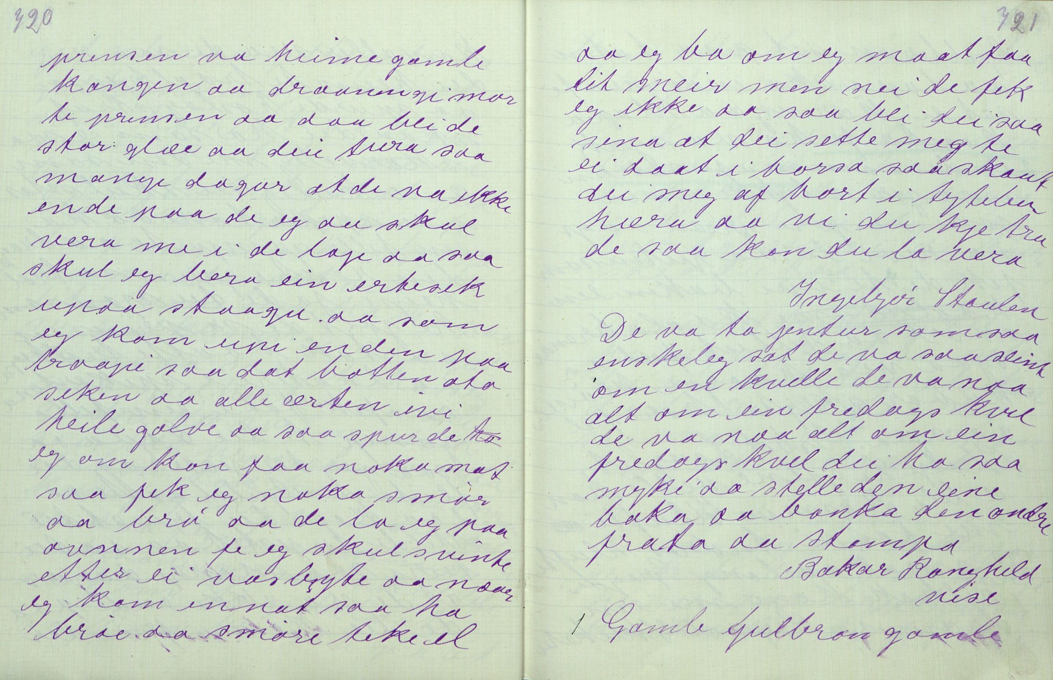 Rikard Berge, TEMU/TGM-A-1003/F/L0011/0011: 381-399 / 391 Oppskrifter av Gunnhild Kivle, 1918-1919, p. 720-721