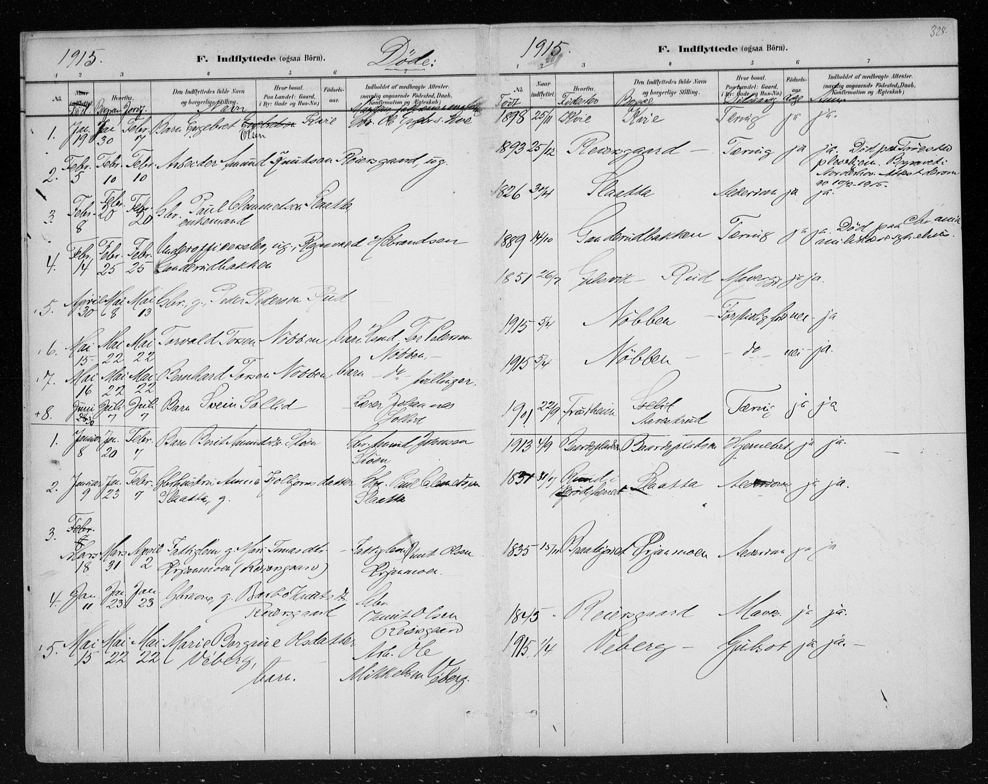 Nes kirkebøker, AV/SAKO-A-236/F/Fa/L0012: Parish register (official) no. 12, 1881-1917, p. 328